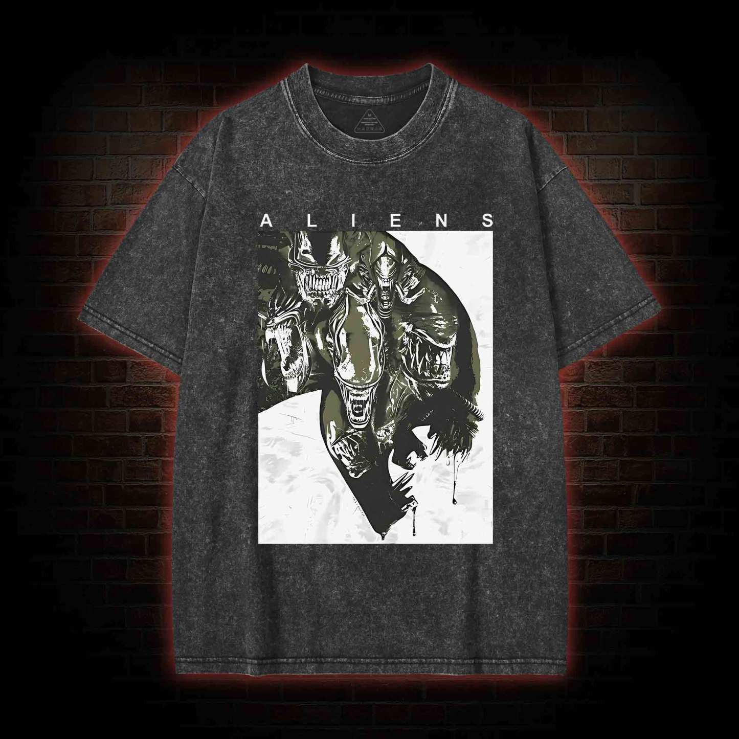 Aliens in Deep Space Washed T-shirt