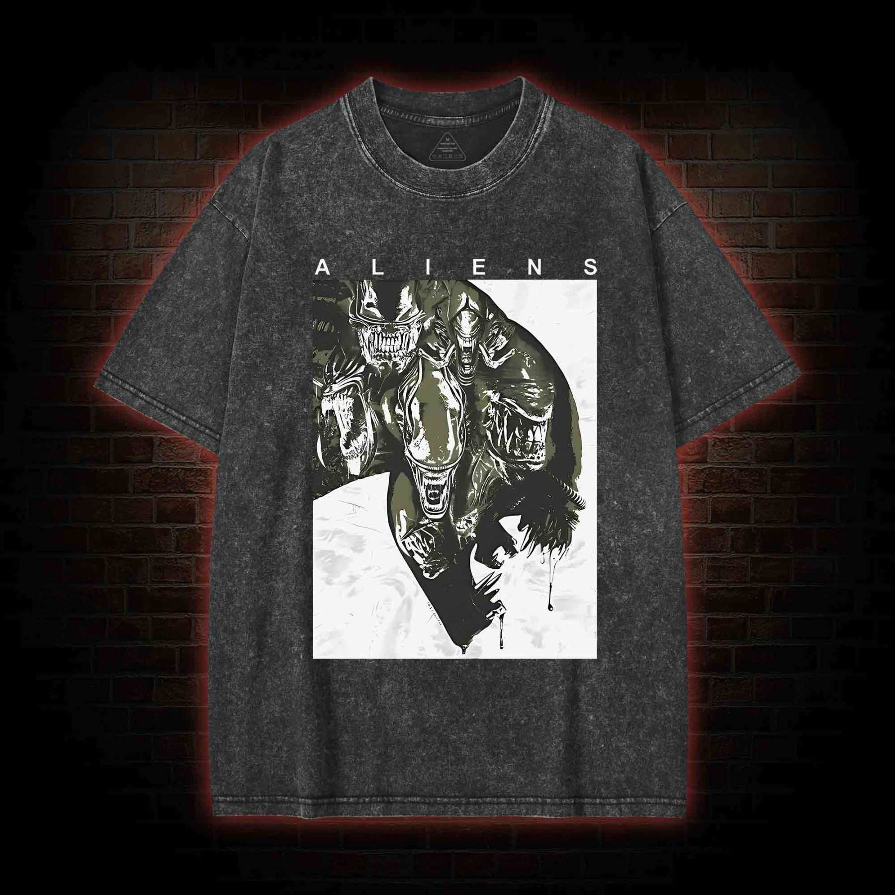 Aliens in Deep Space Washed T-shirt