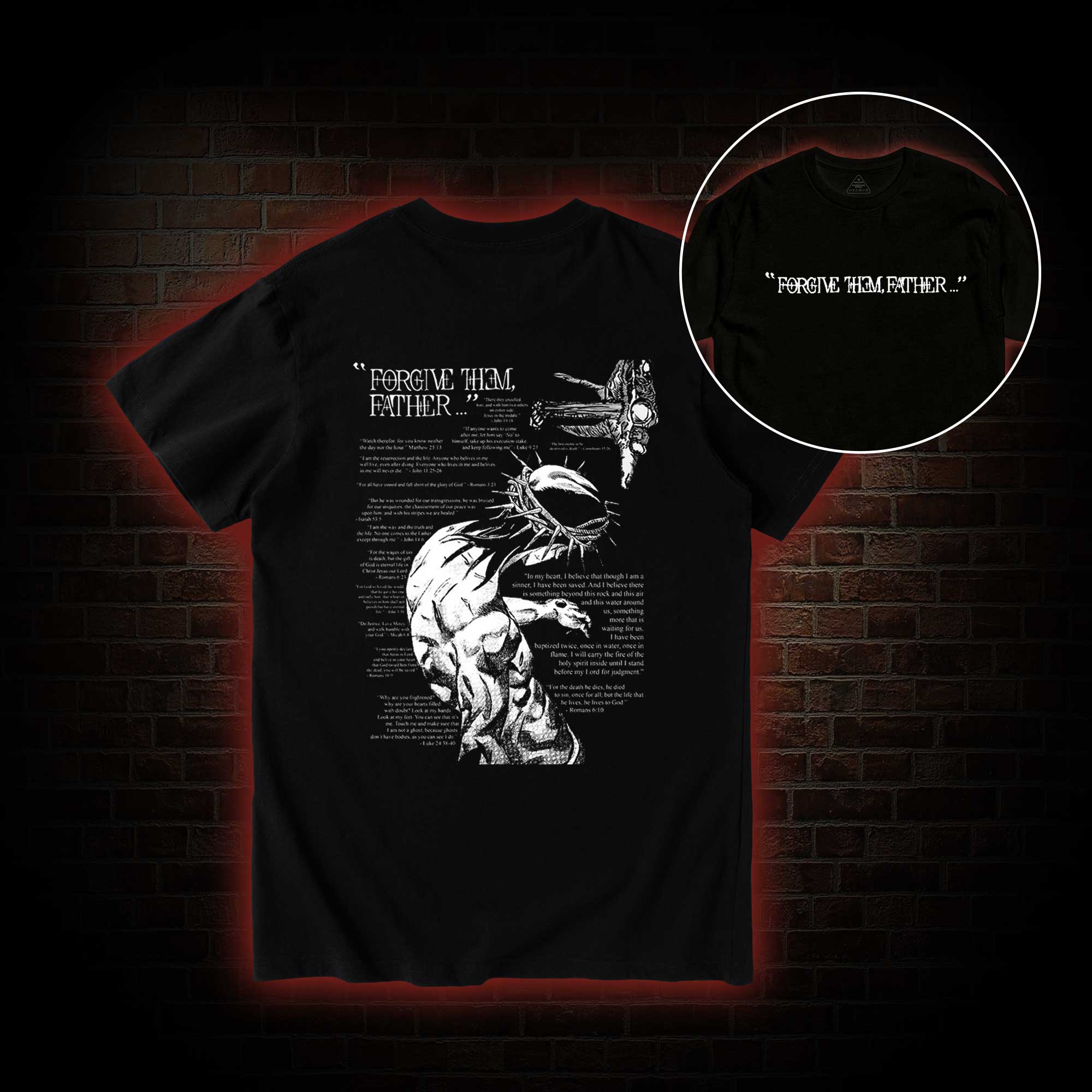 Forgive Them Father Back Print T-Shirt