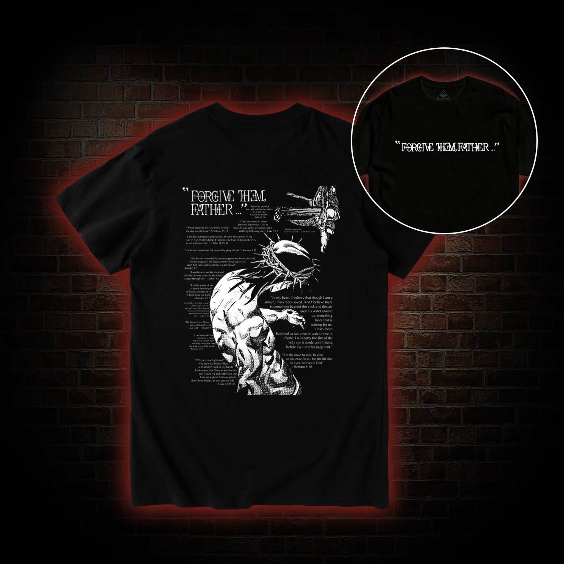 Forgive Them Father Back Print T-Shirt