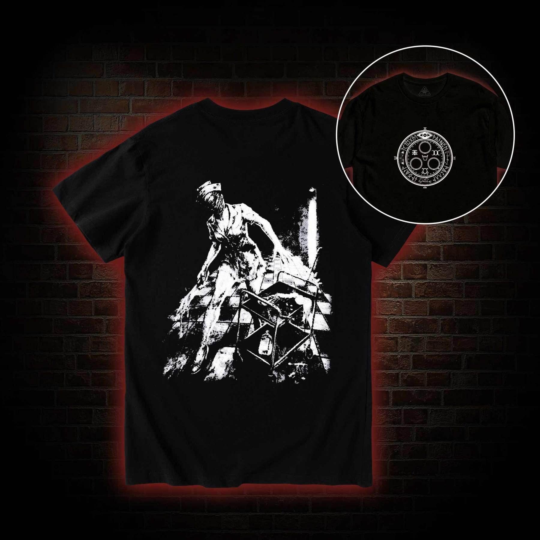 Retro Hello Nurse Back Print T-Shirt