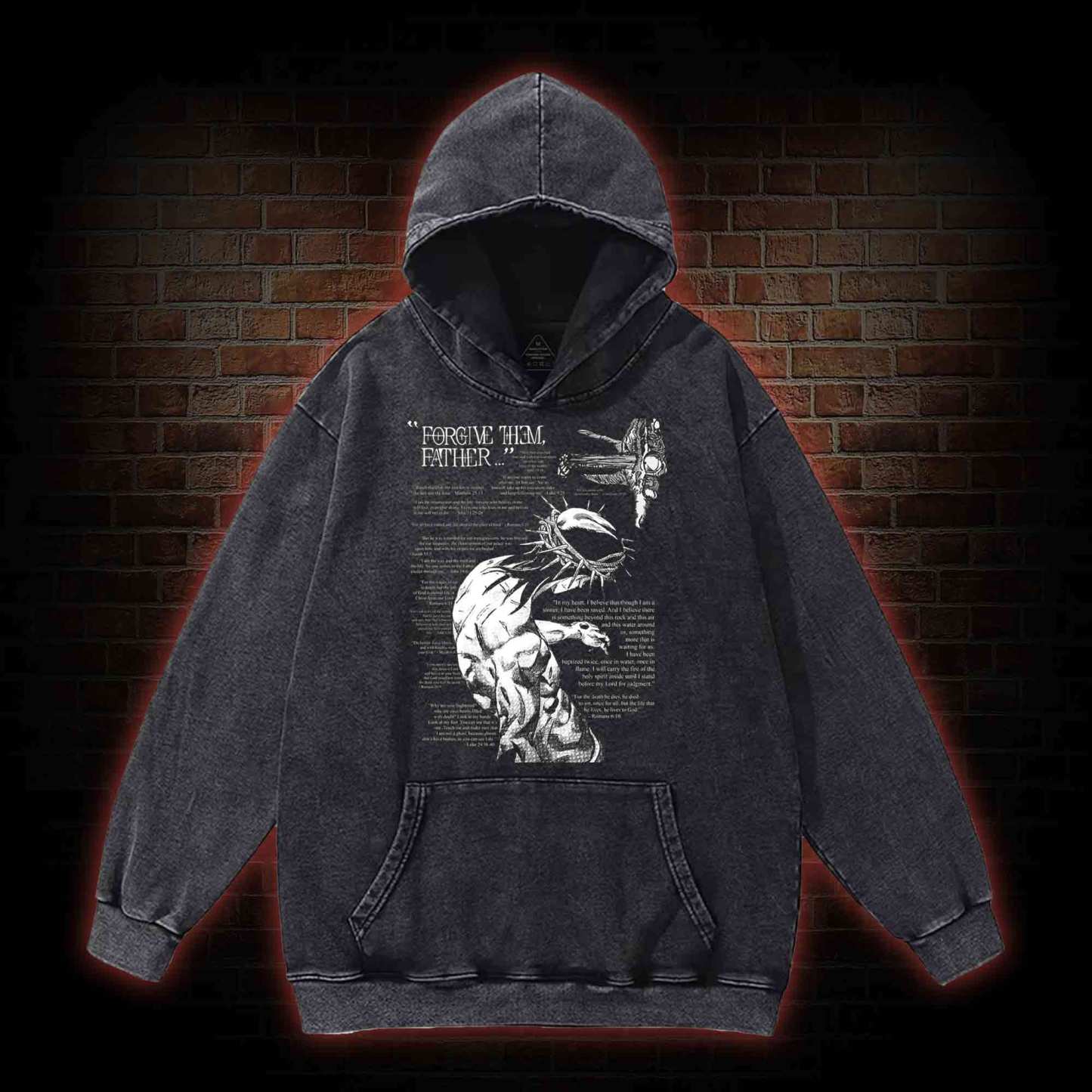 Forgive Them Father Washed Hoodie
