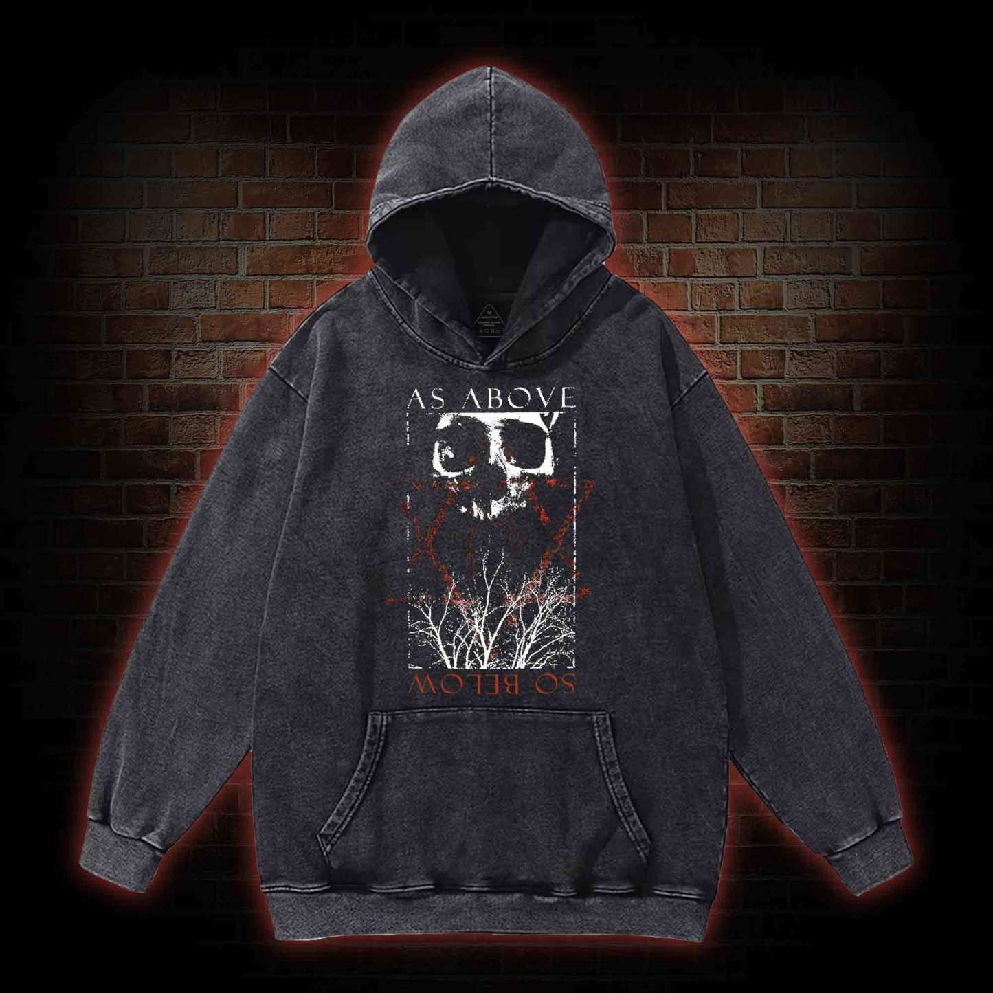 As About So Below Horror Washed Hoodie