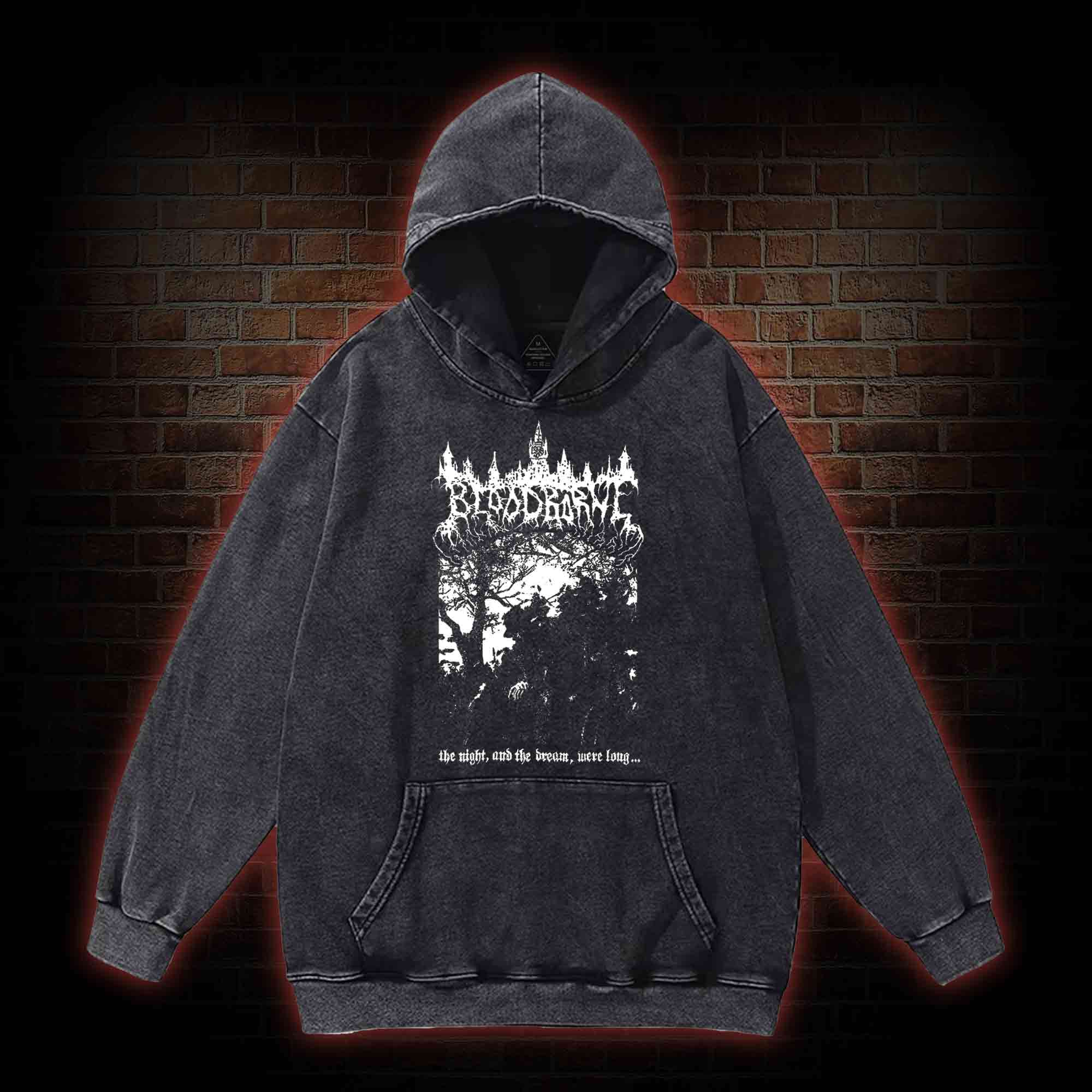 The Night and The Dream were Long Washed Hoodie
