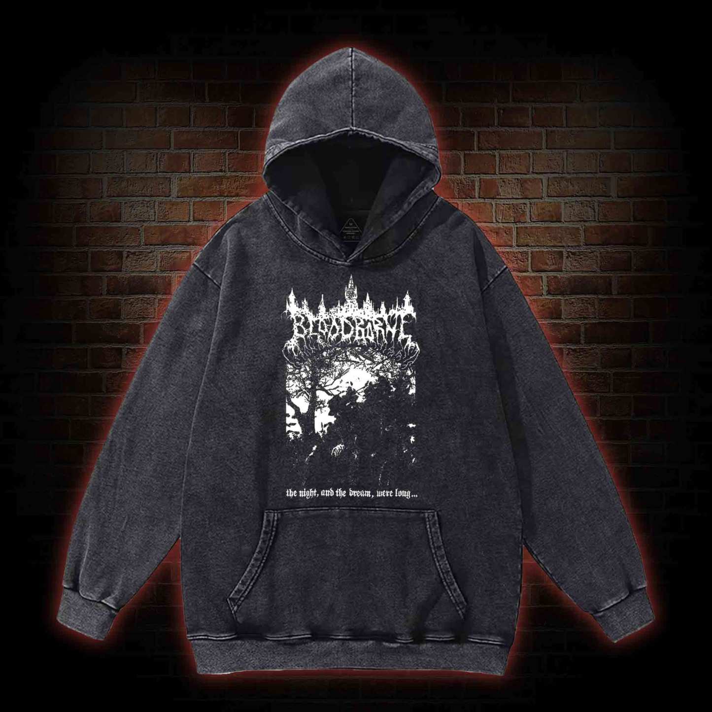 The Night and The Dream were Long Washed Hoodie