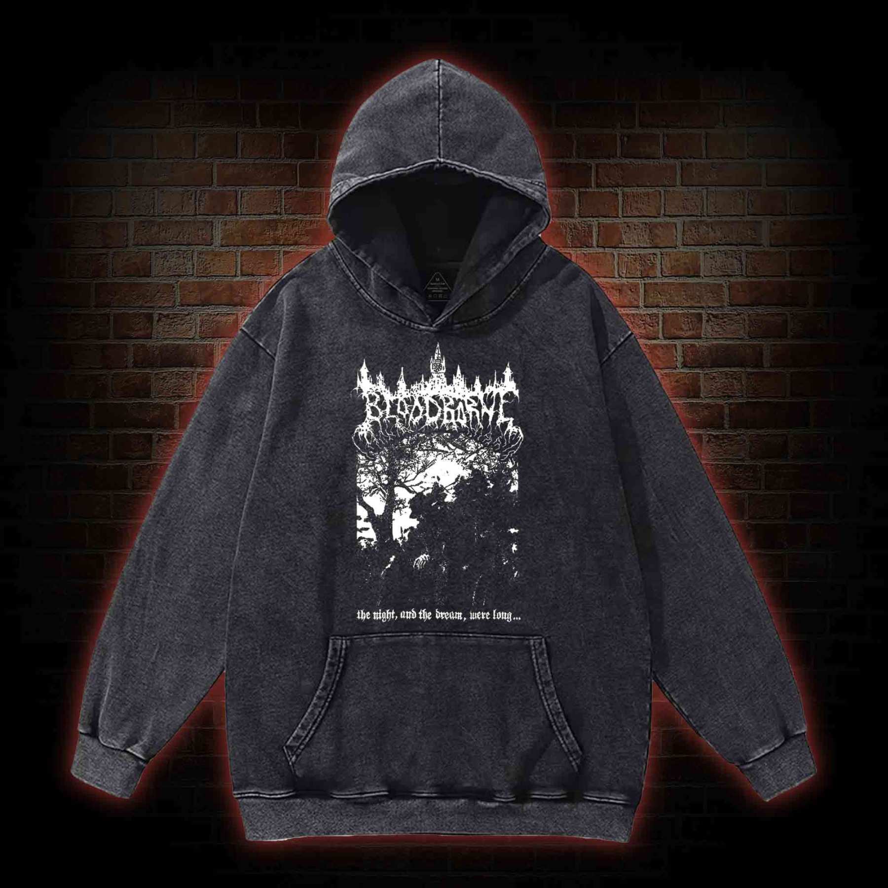 The Night and The Dream were Long Washed Hoodie