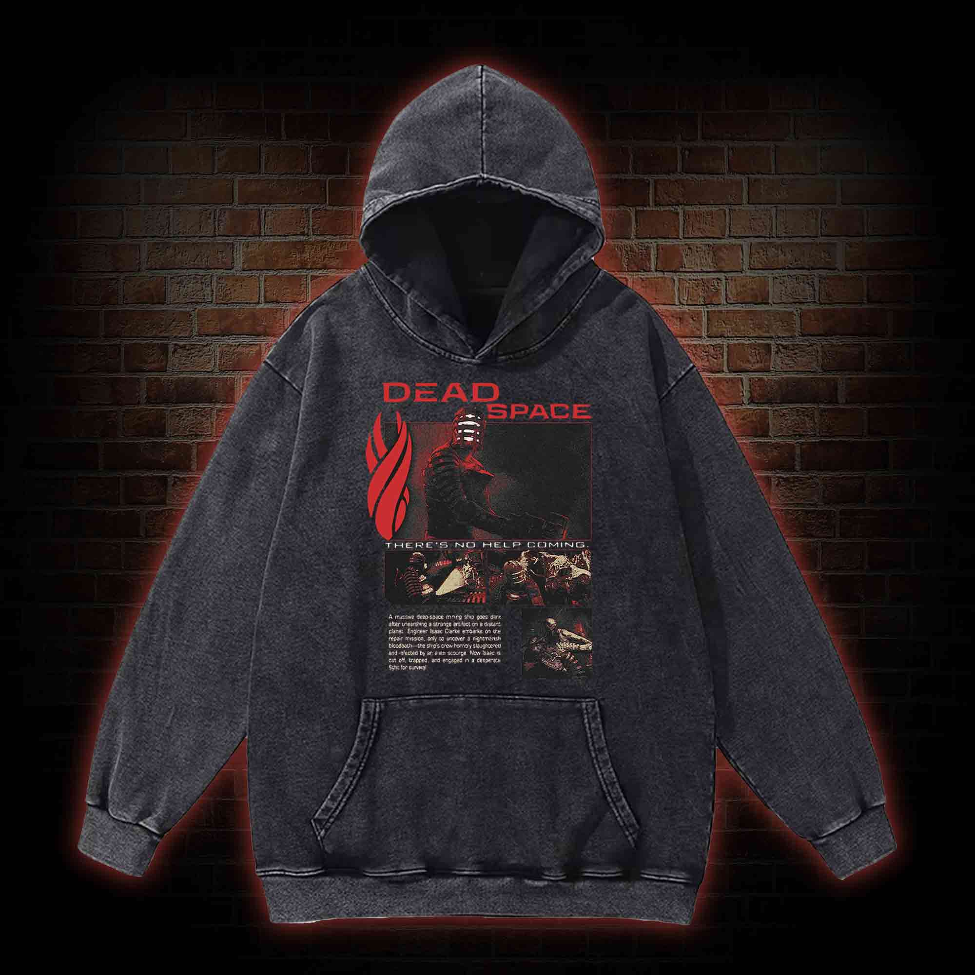 There's No Help Coming Washed Hoodie