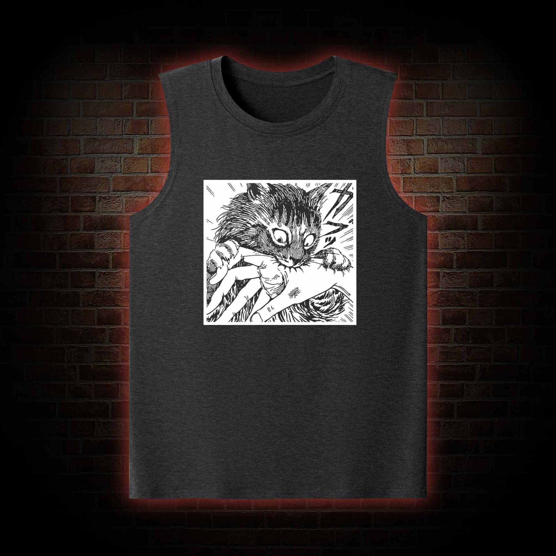Tomie Cat Diary Anime Horror Tank Top