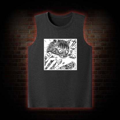 Tomie Cat Diary Anime Horror Tank Top