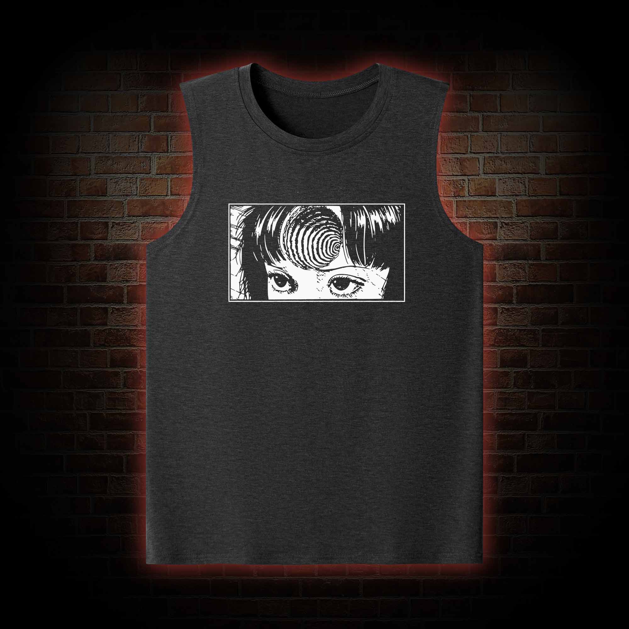Creepy Girl Eyes, Spiral Horror Manga Tank Top