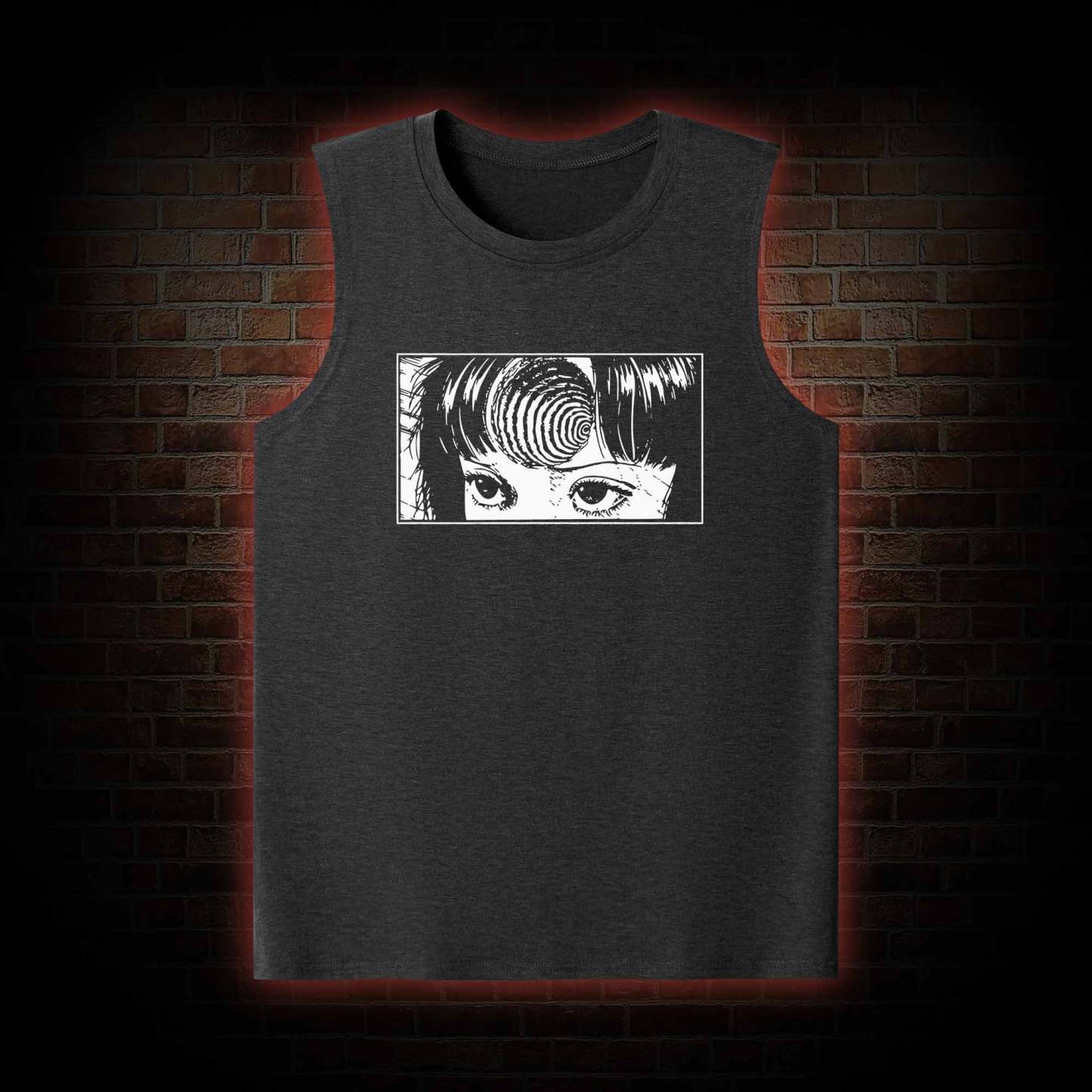 Creepy Girl Eyes, Spiral Horror Manga Tank Top