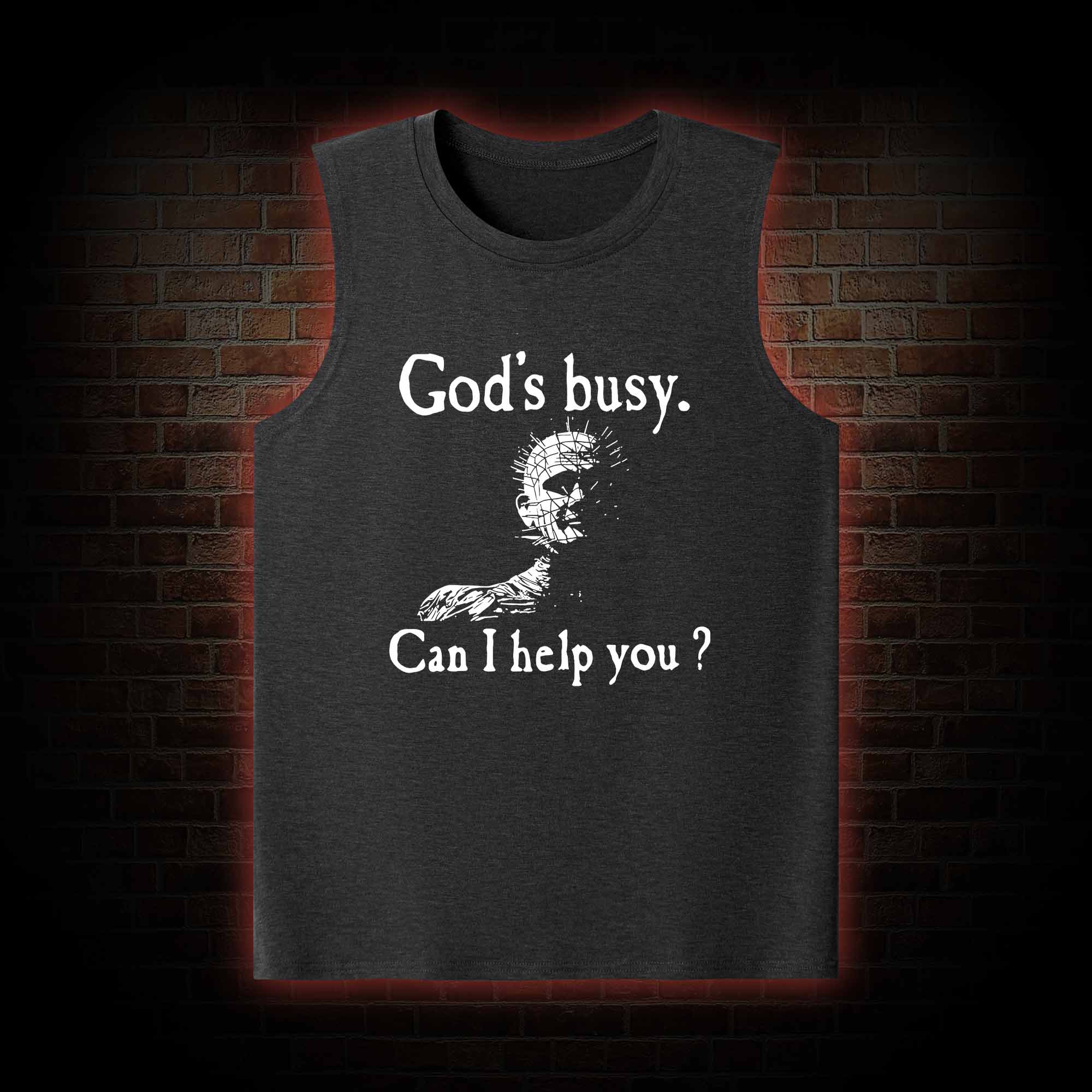 God's Busy Can I Help You? Tank Top