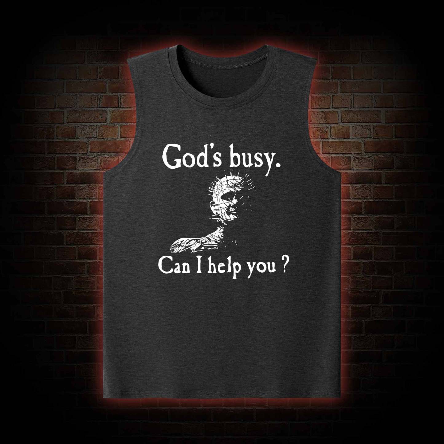 God's Busy Can I Help You? Tank Top