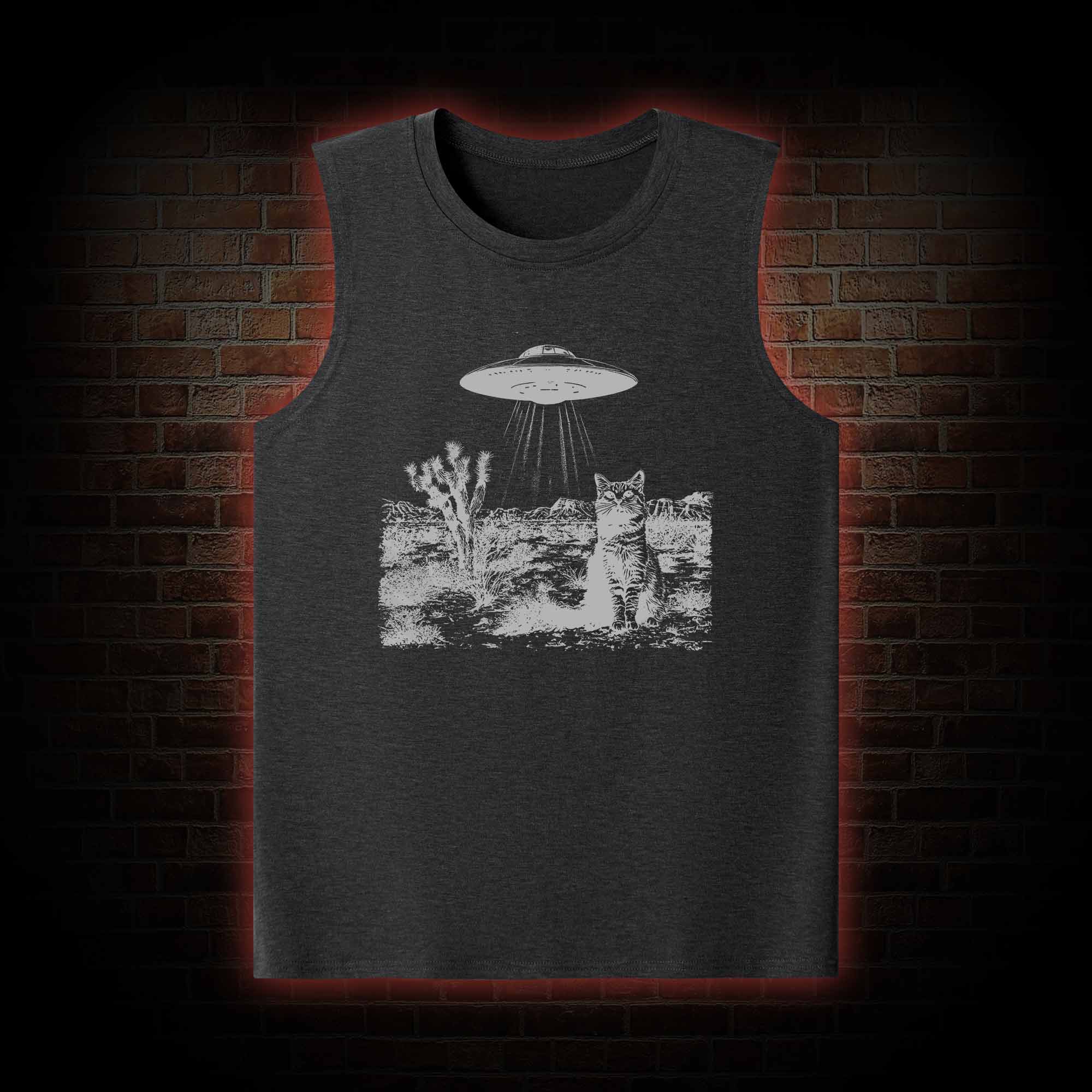 Ufo Cowboy Cat Tank Top