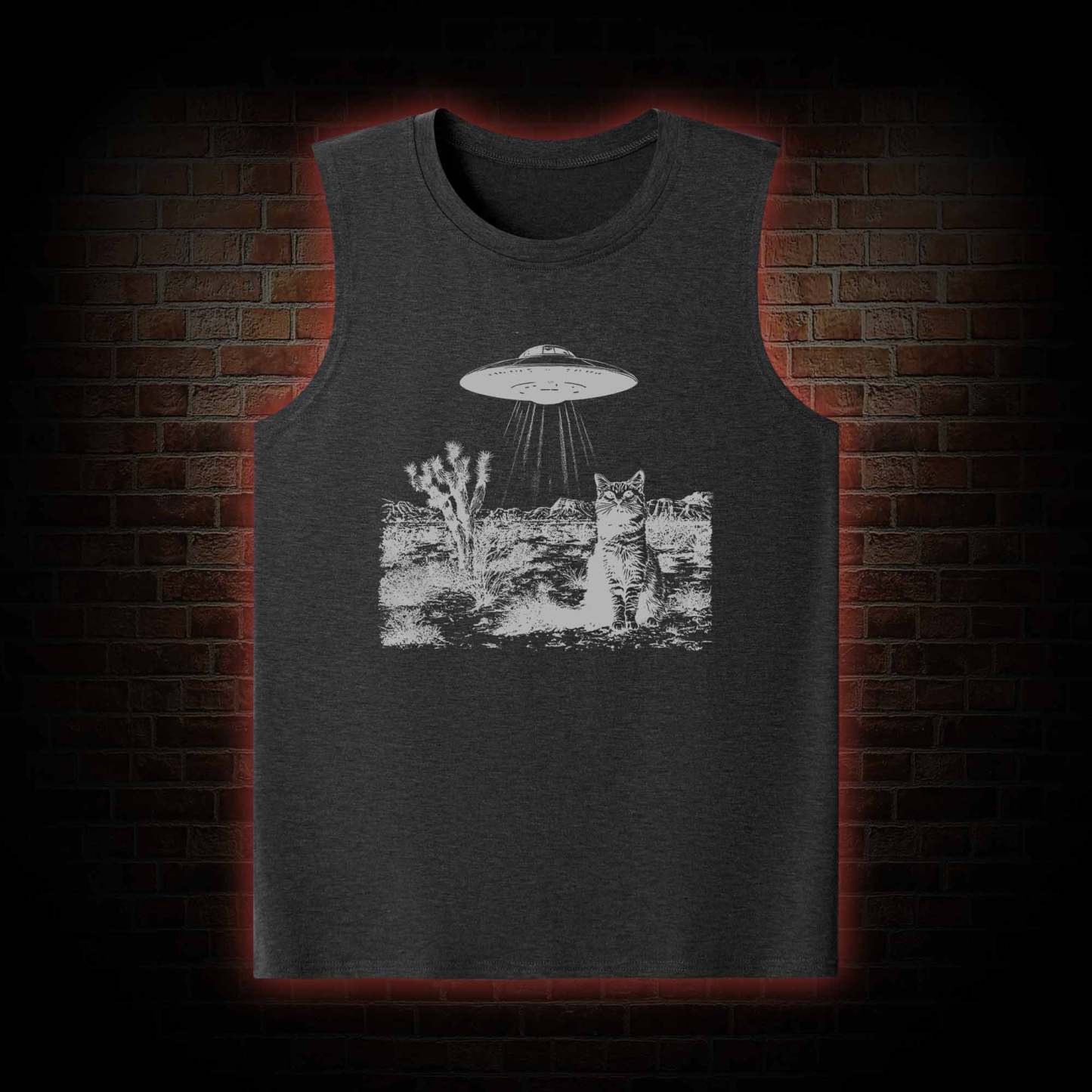 Ufo Cowboy Cat Tank Top