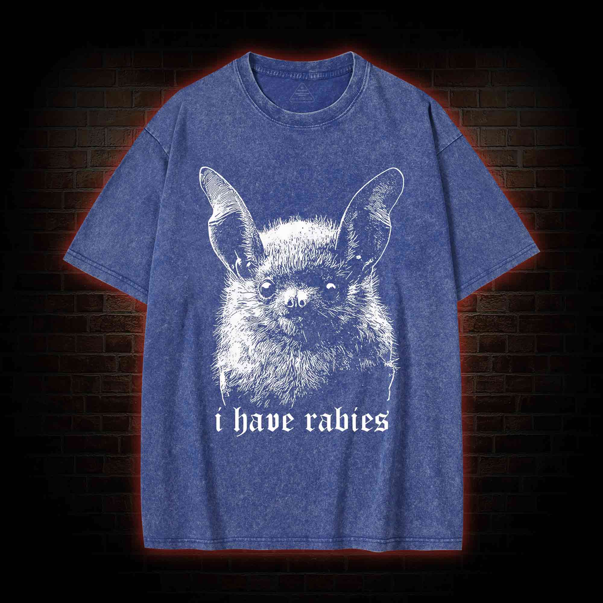 I Have Rabies Bat Washed T-shirt