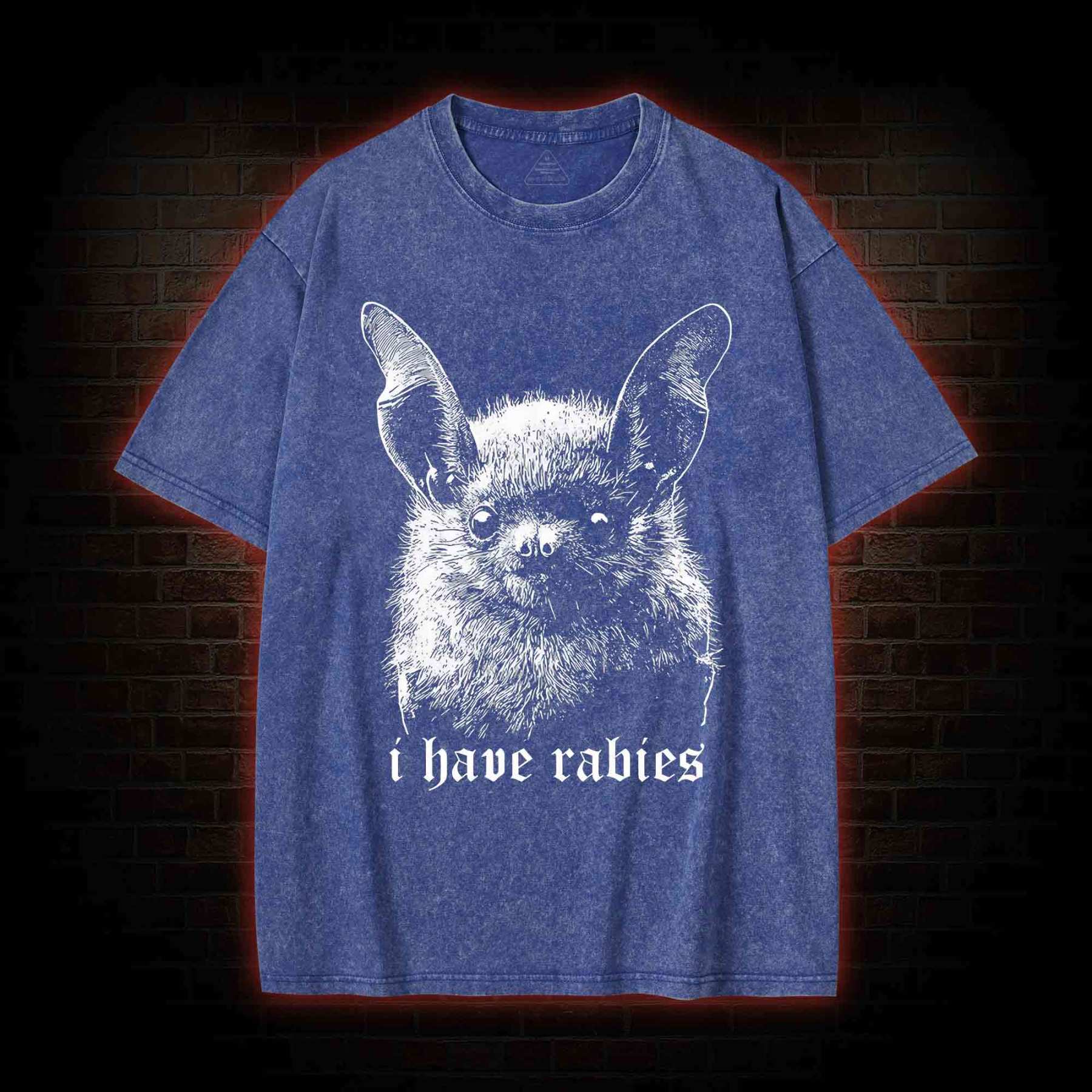 I Have Rabies Bat Washed T-shirt