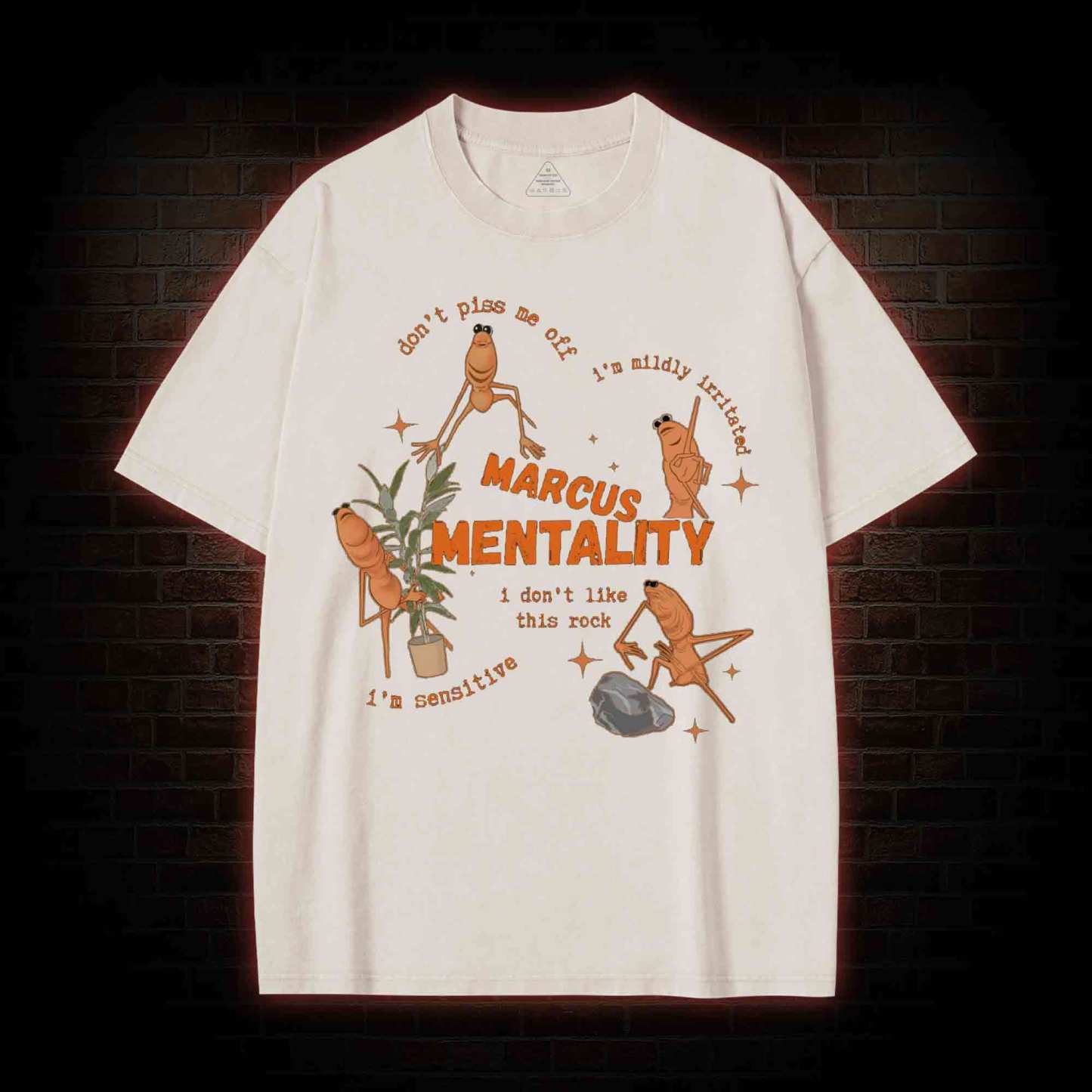 Marcus the Worm Washed T-shirt