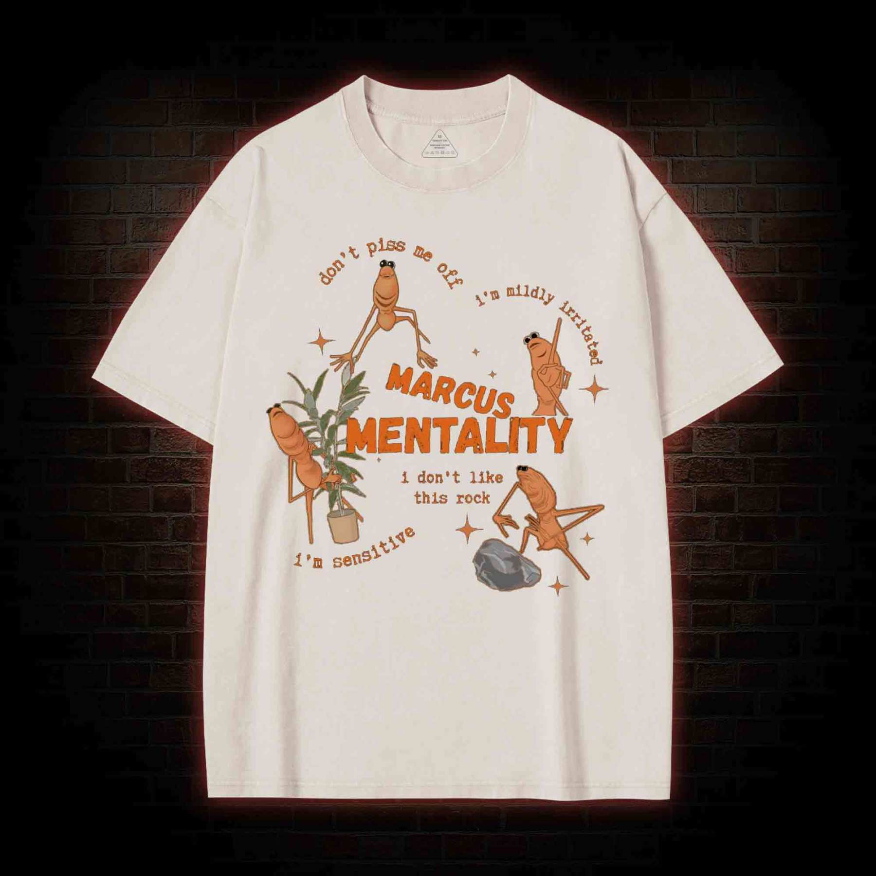 Marcus the Worm Washed T-shirt