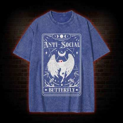 Mothman Tarot Card Washed T-shirt