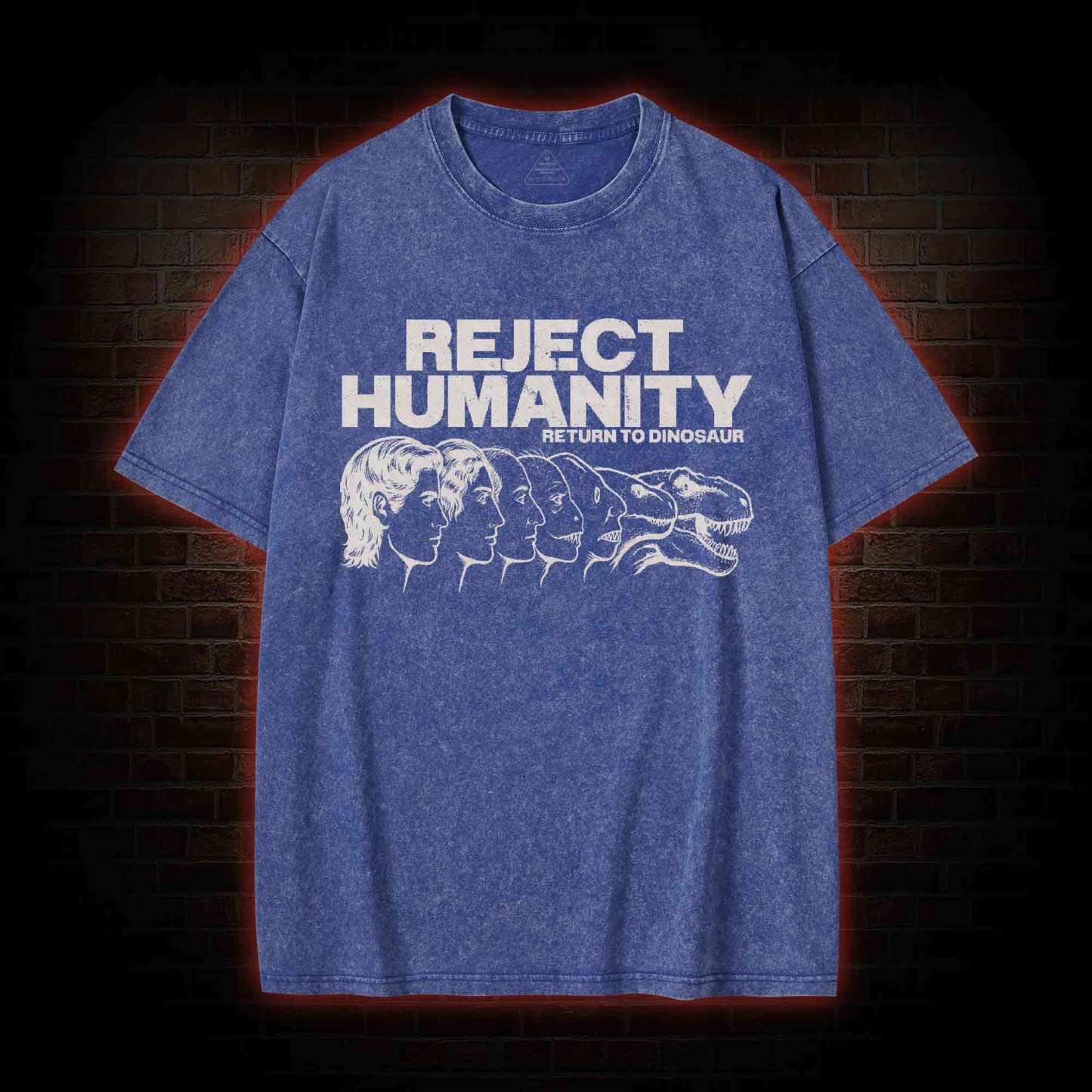 Humanity Return to Dinosaur Washed T-shirt