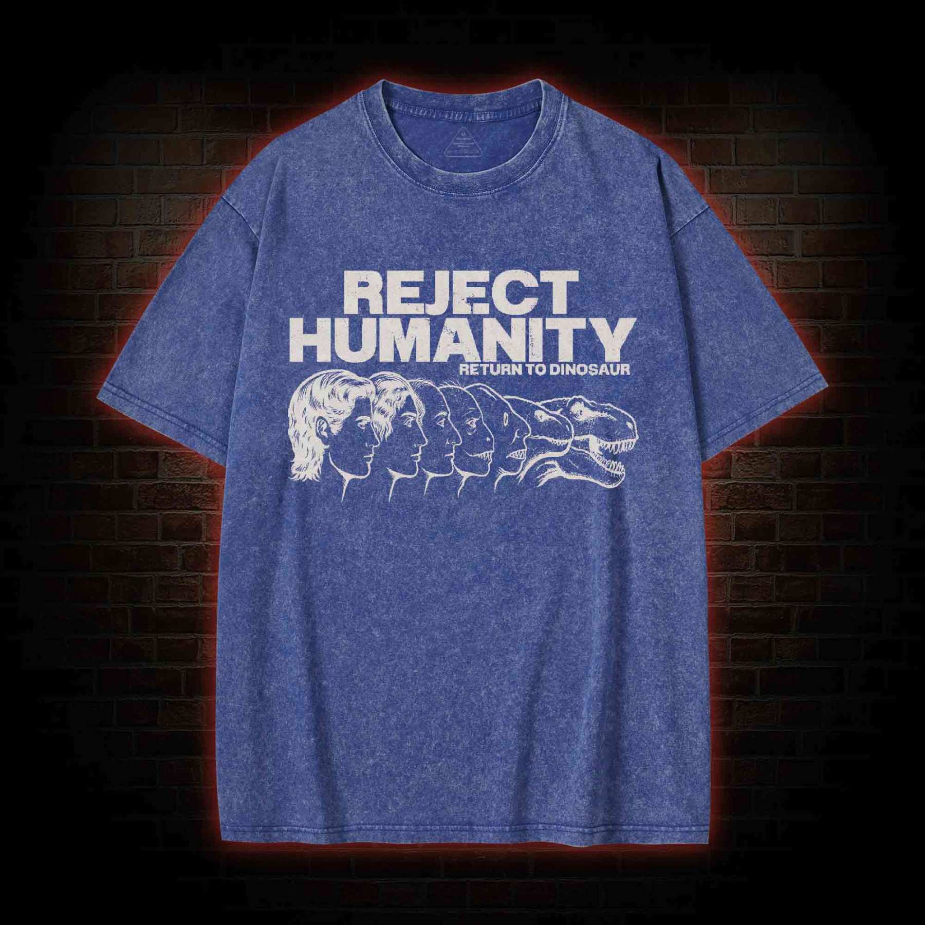 Humanity Return to Dinosaur Washed T-shirt