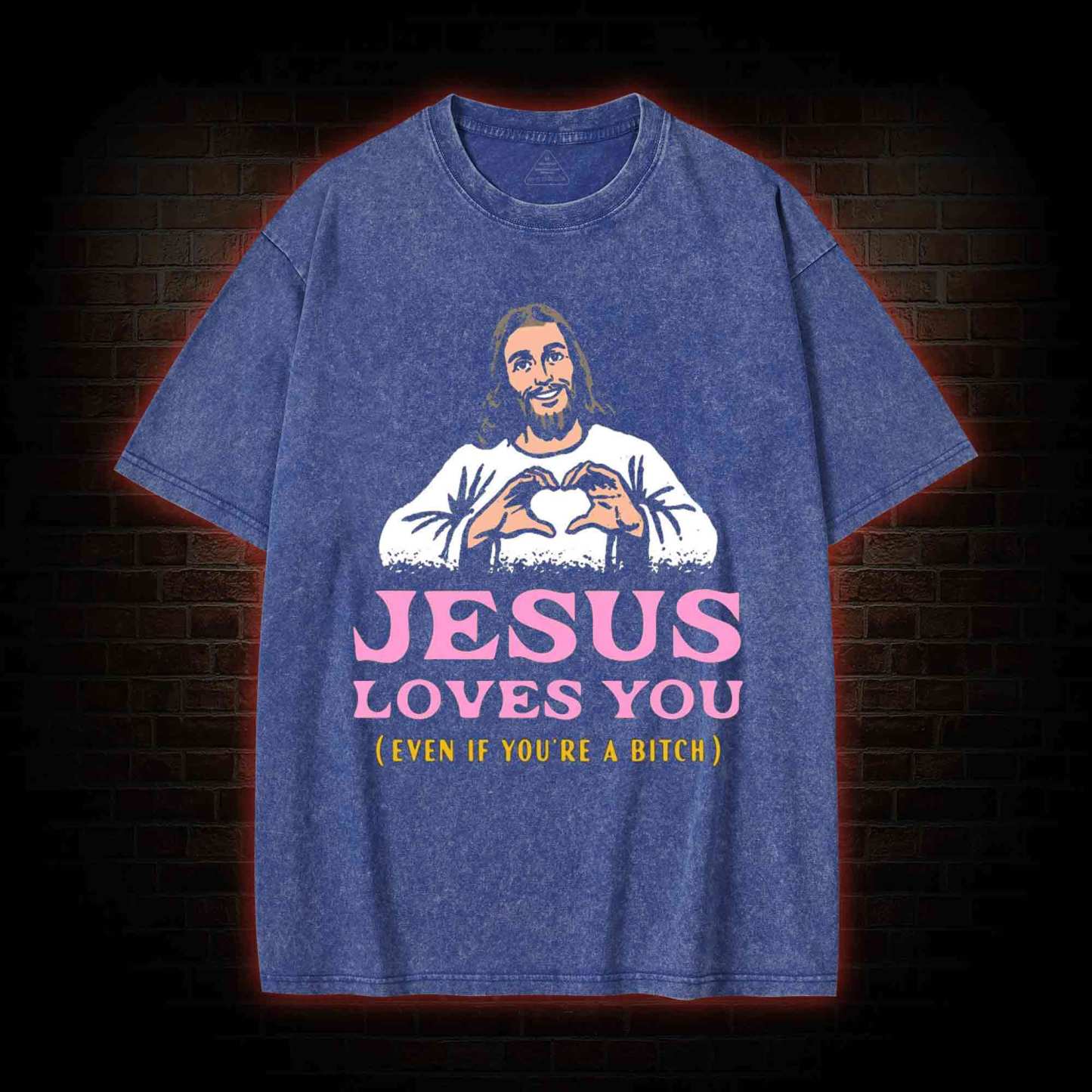 Jesus Loves You Washed T-shirt