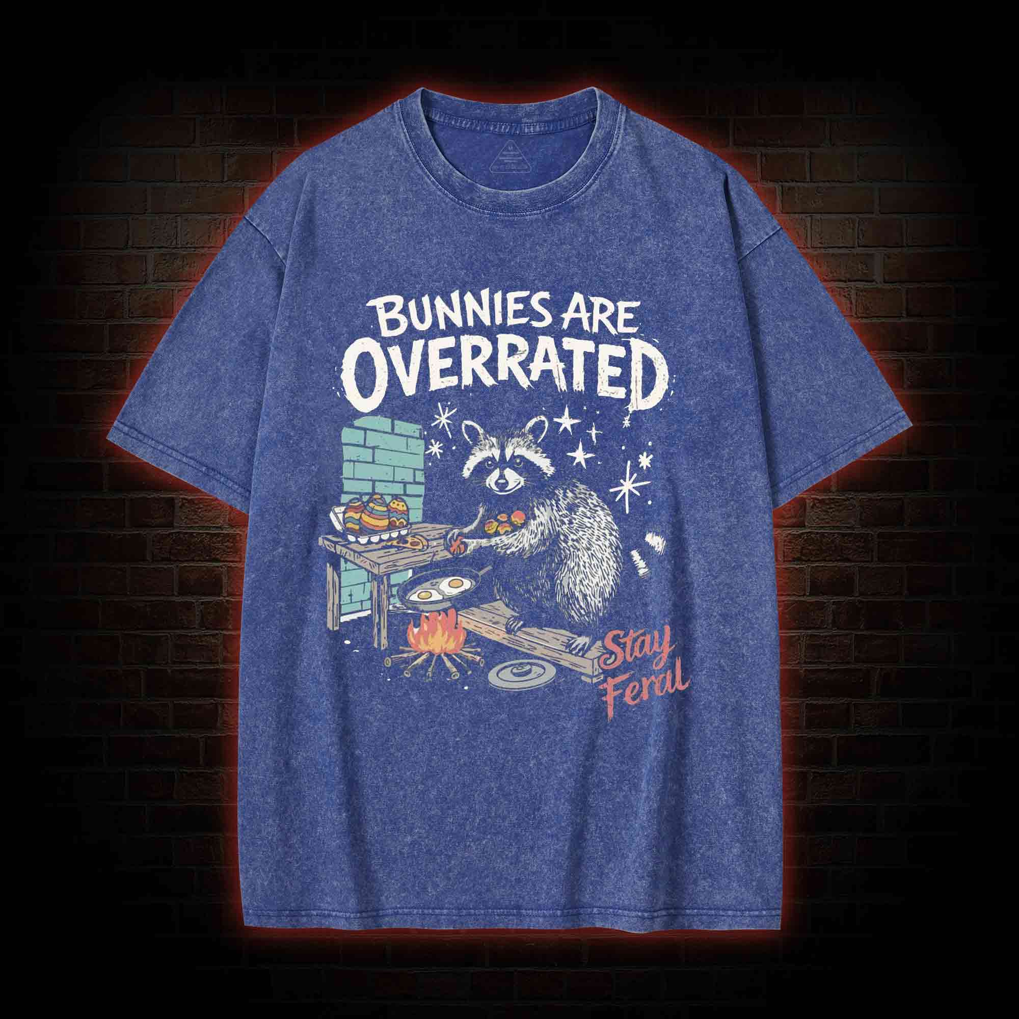Bunnies are Overrated Stay Feral Washed T-shirt