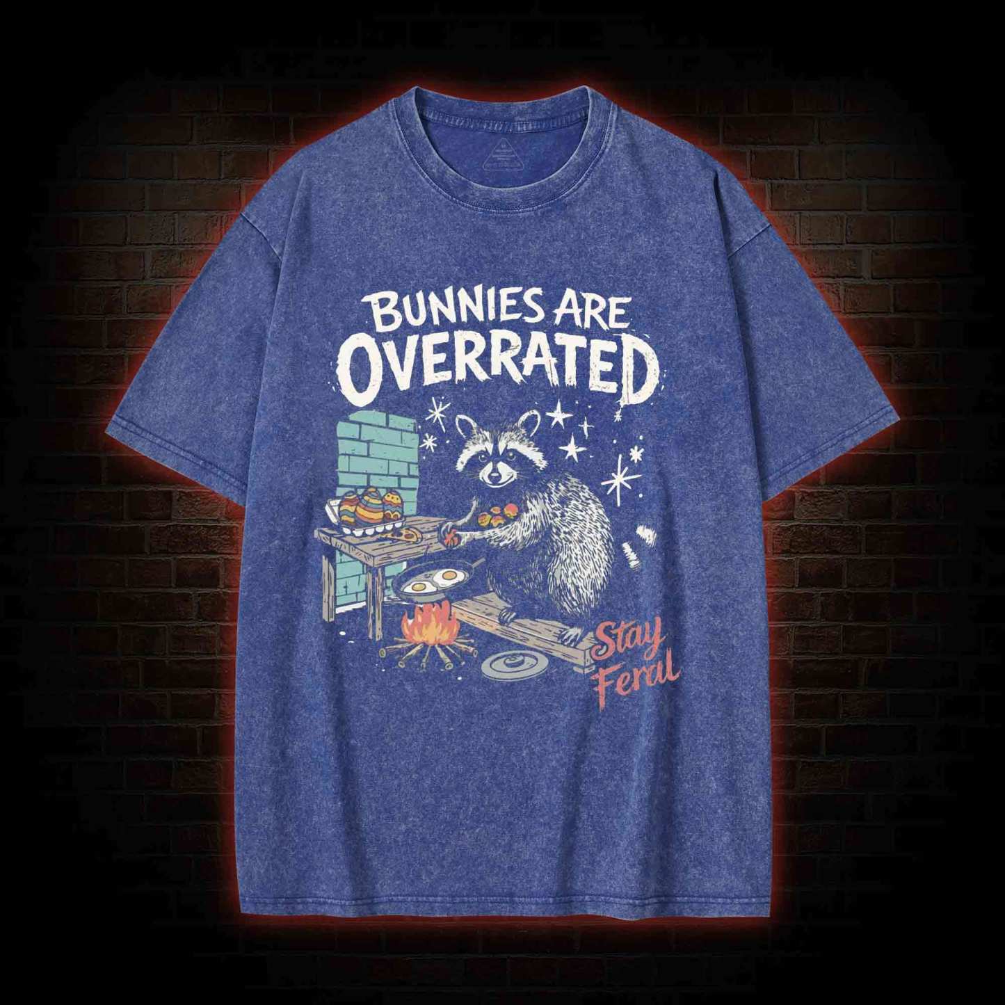 Bunnies are Overrated Stay Feral Washed T-shirt