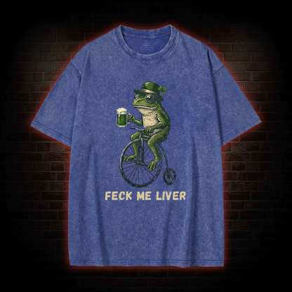 Funny Irish Frog Washed T-shirt