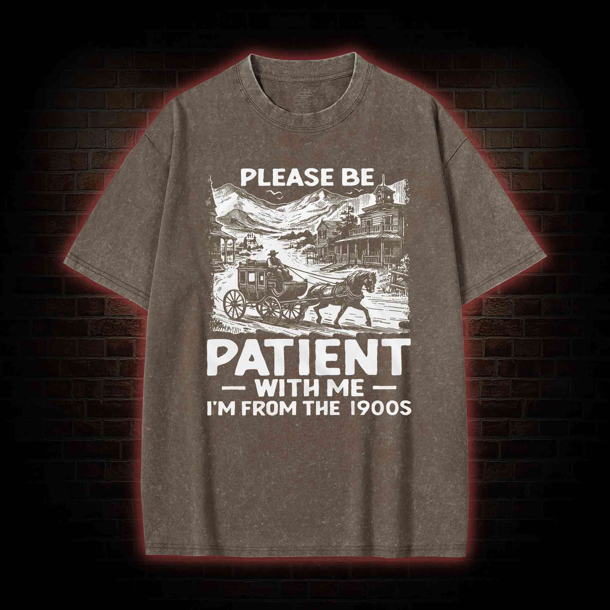 Men's Funny I am from 1900s Washed T-shirt