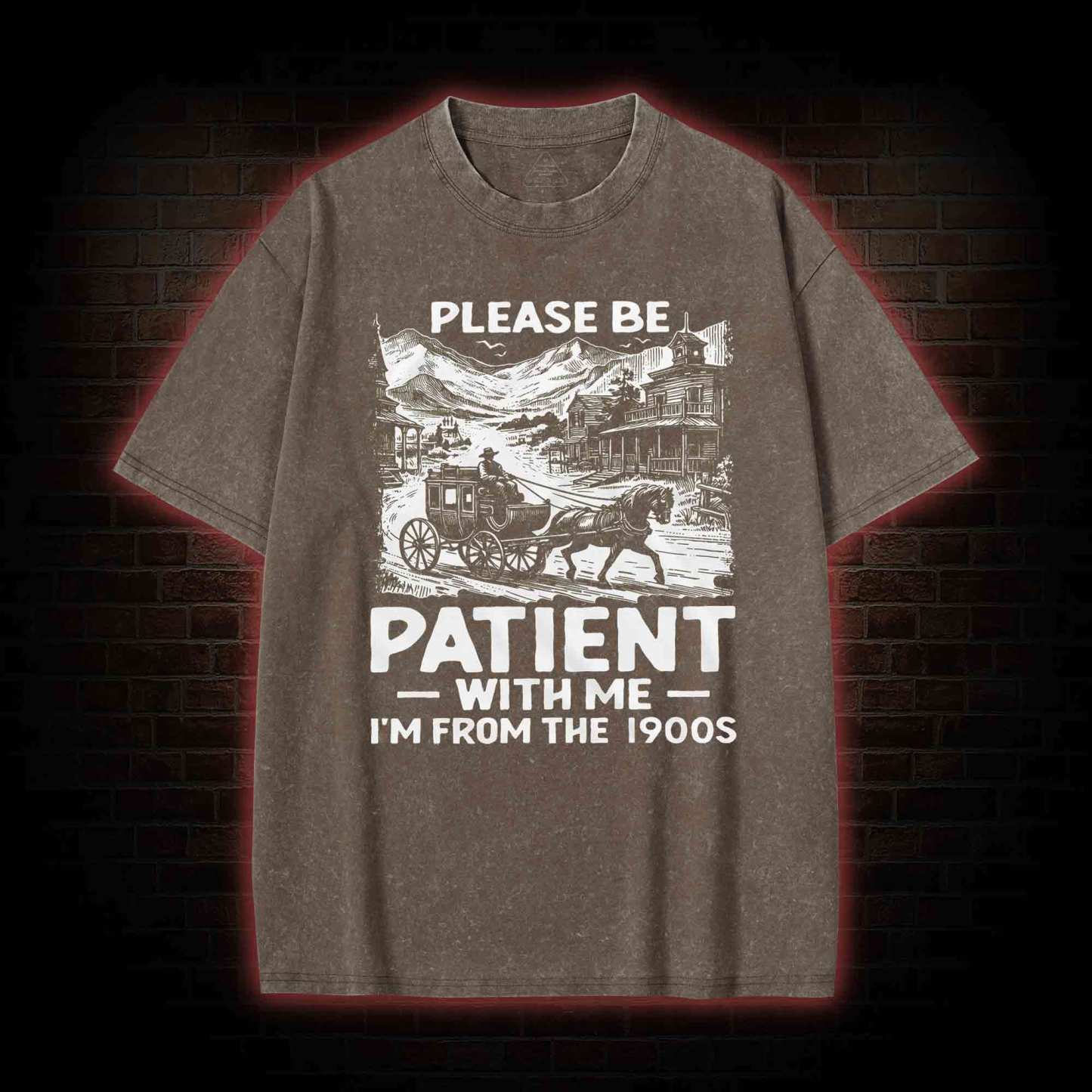 Men's Funny I am from 1900s Washed T-shirt