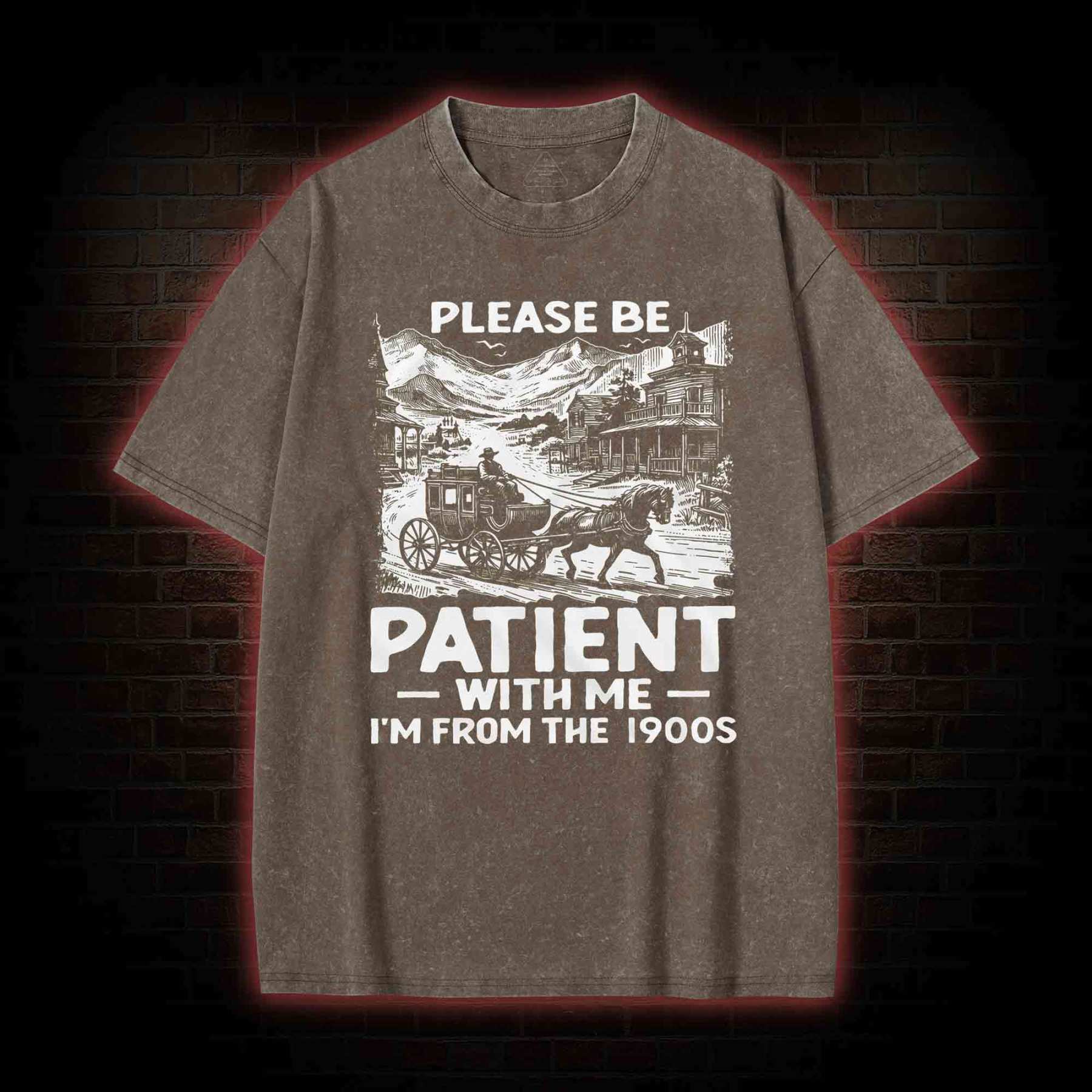 Men's Funny I am from 1900s Washed T-shirt