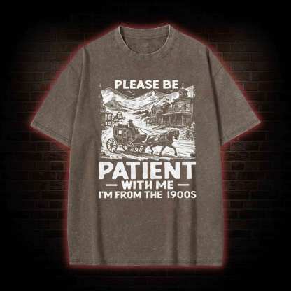 Men's Funny I am from 1900s Washed T-shirt