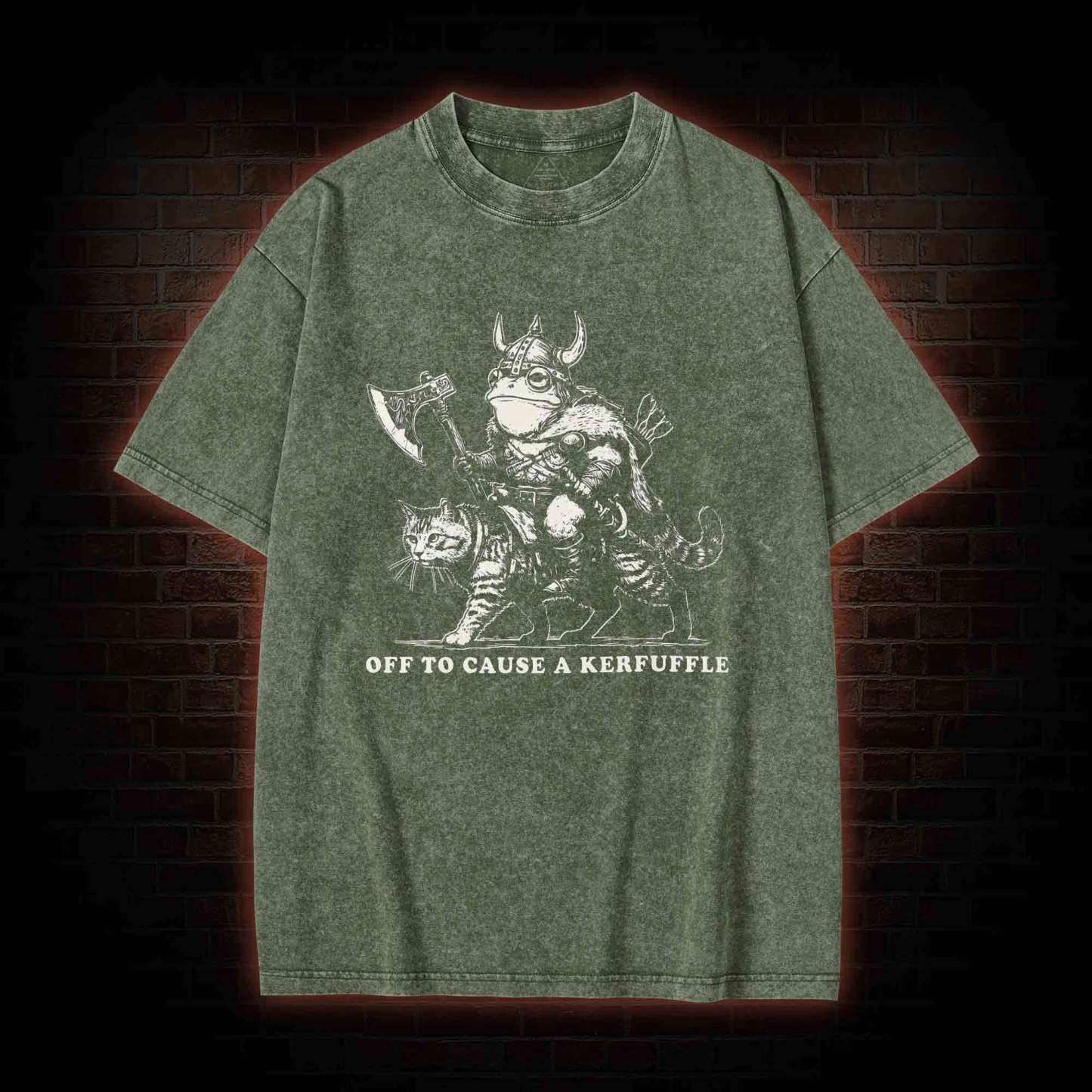 Off to Cause a Kerfuffle Washed T-shirt