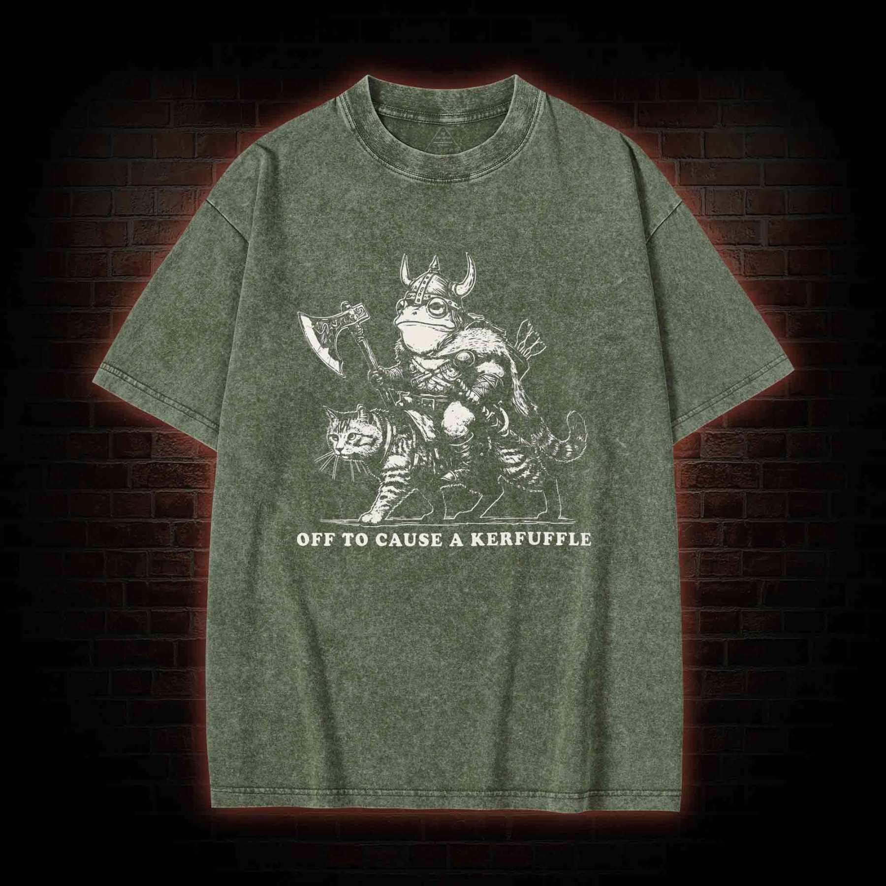 Off to Cause a Kerfuffle Washed T-shirt