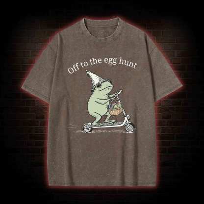 Off to the Egg Hunt Washed T-shirt