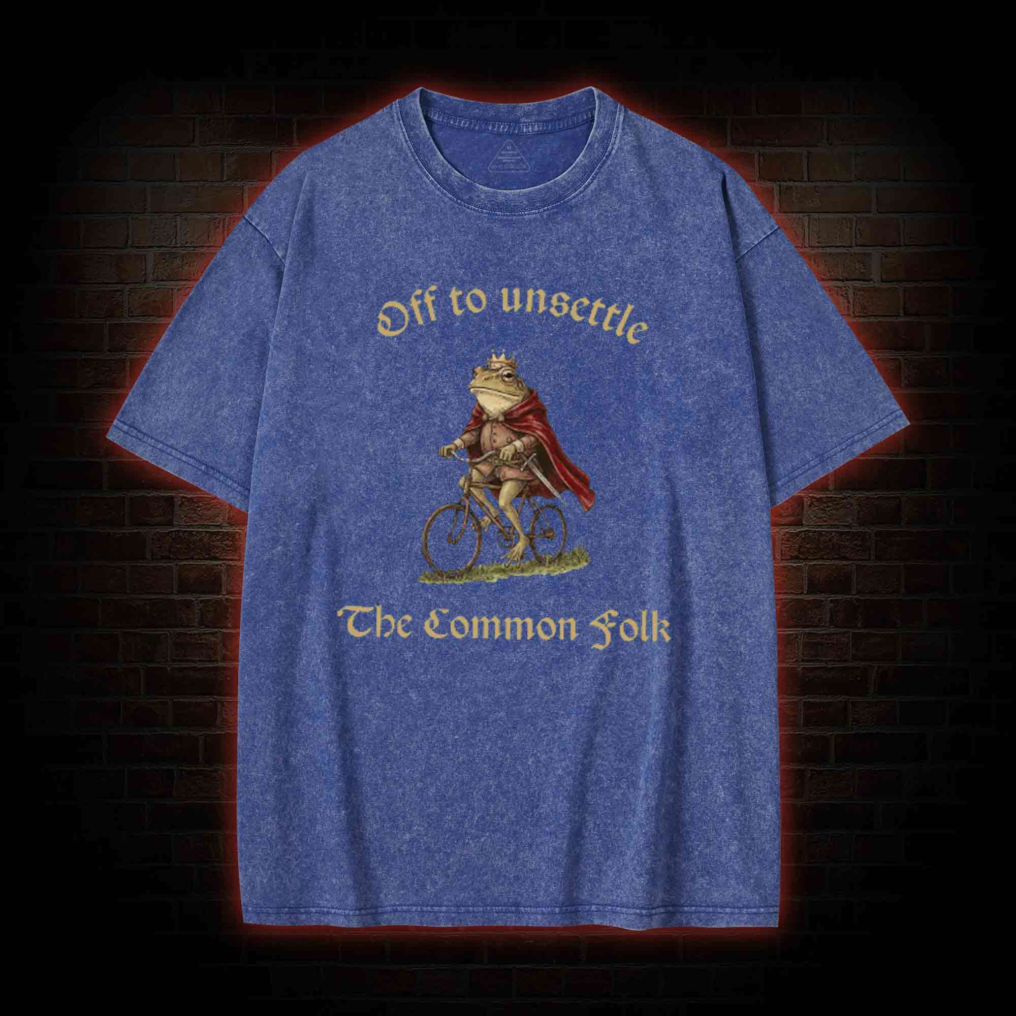 Chaotic Frog Meme Washed T-shirt