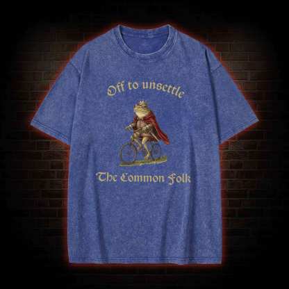 Chaotic Frog Meme Washed T-shirt