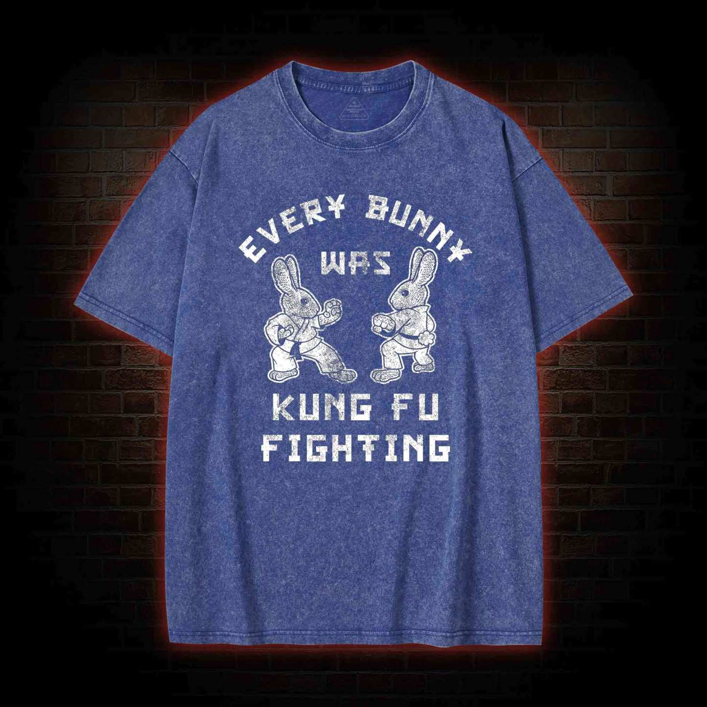 Kung Fu Fighting Bunny Washed T-shirt