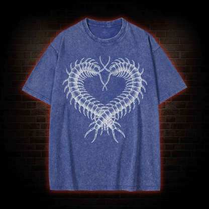 Centipede Heart Washed T-shirt
