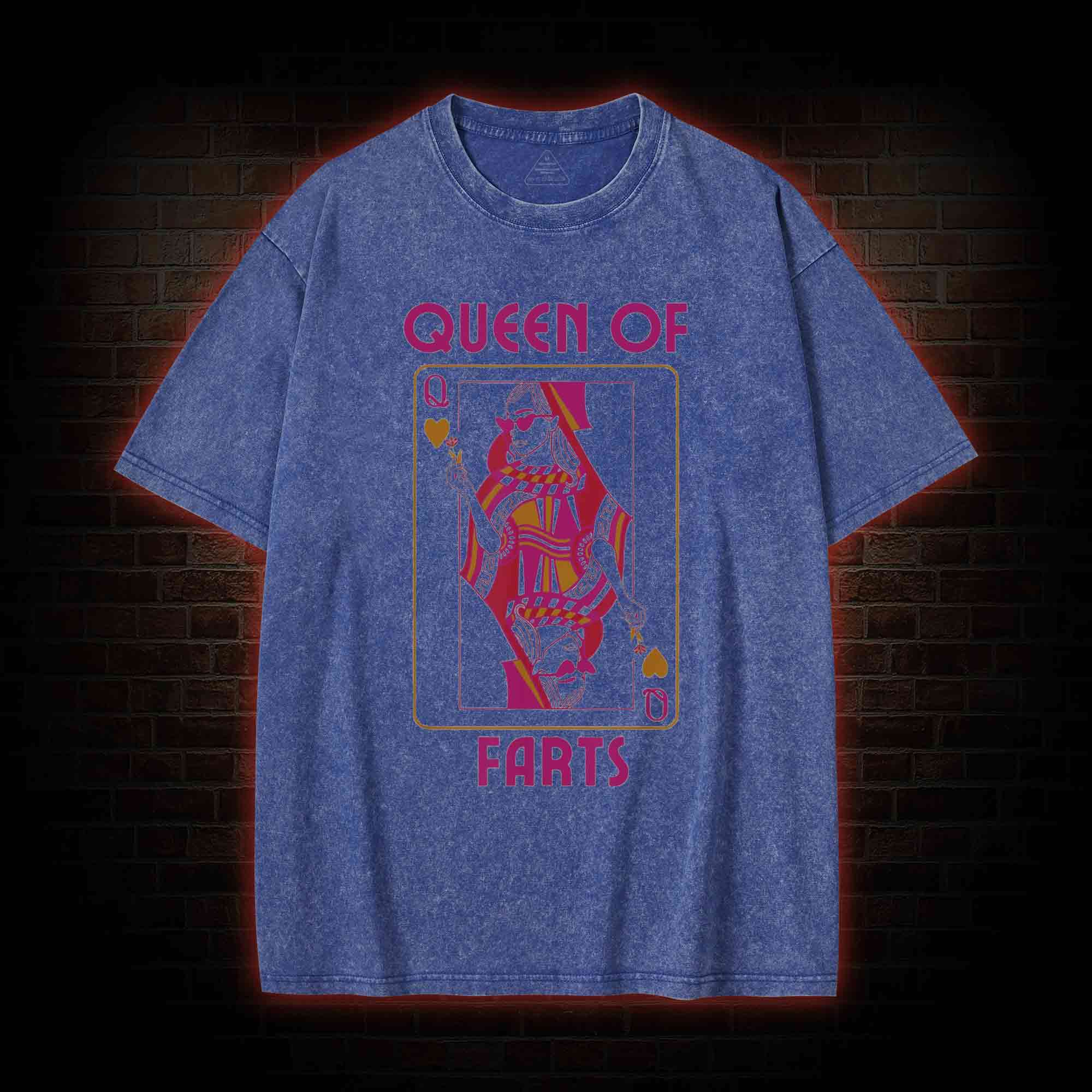 Queen of Farts Washed T-shirt