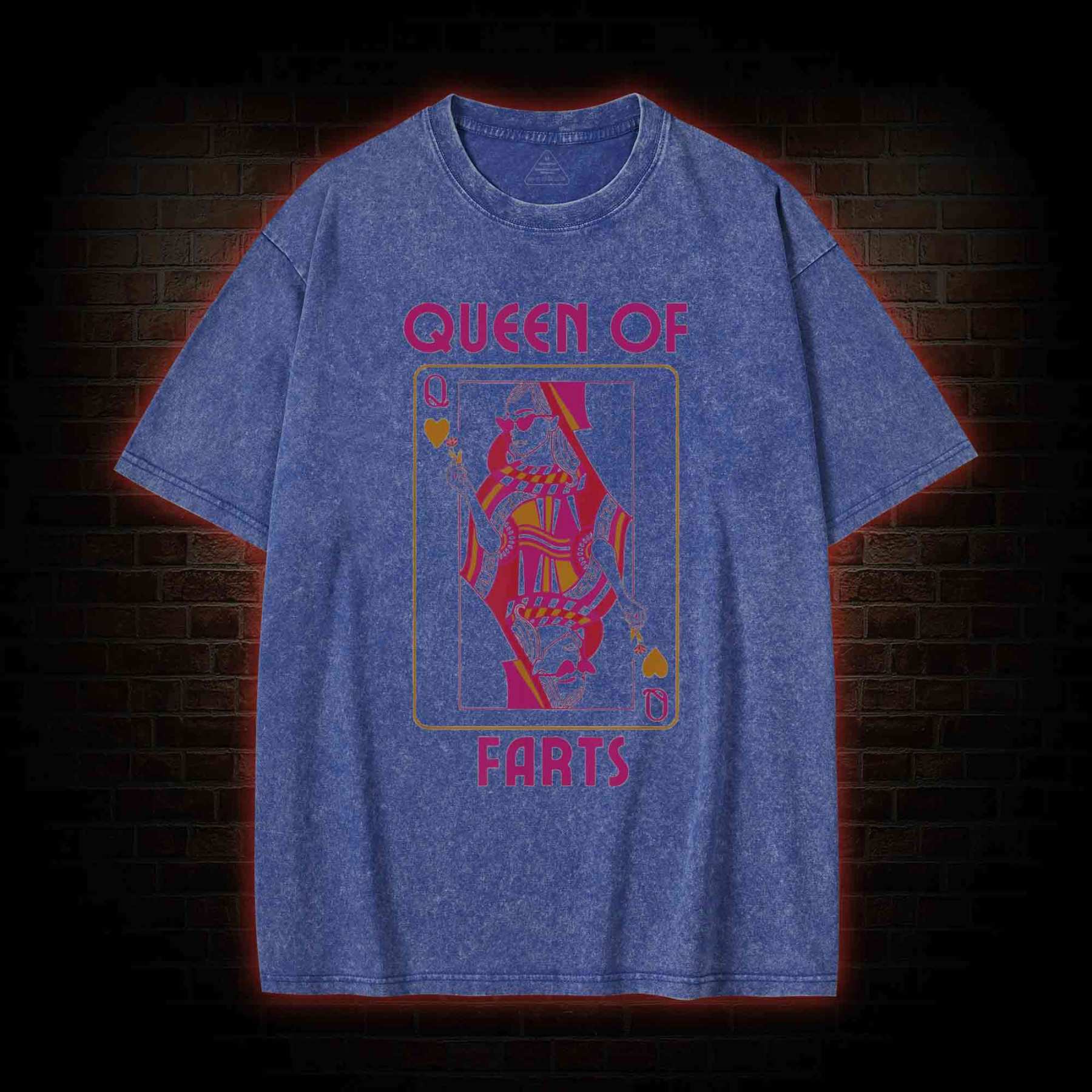 Queen of Farts Washed T-shirt