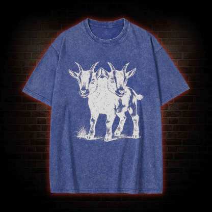 Two Headed Goat Washed T-shirt