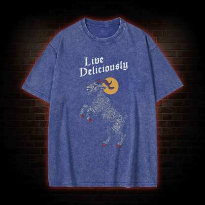 Live Deliciously Washed T-shirt