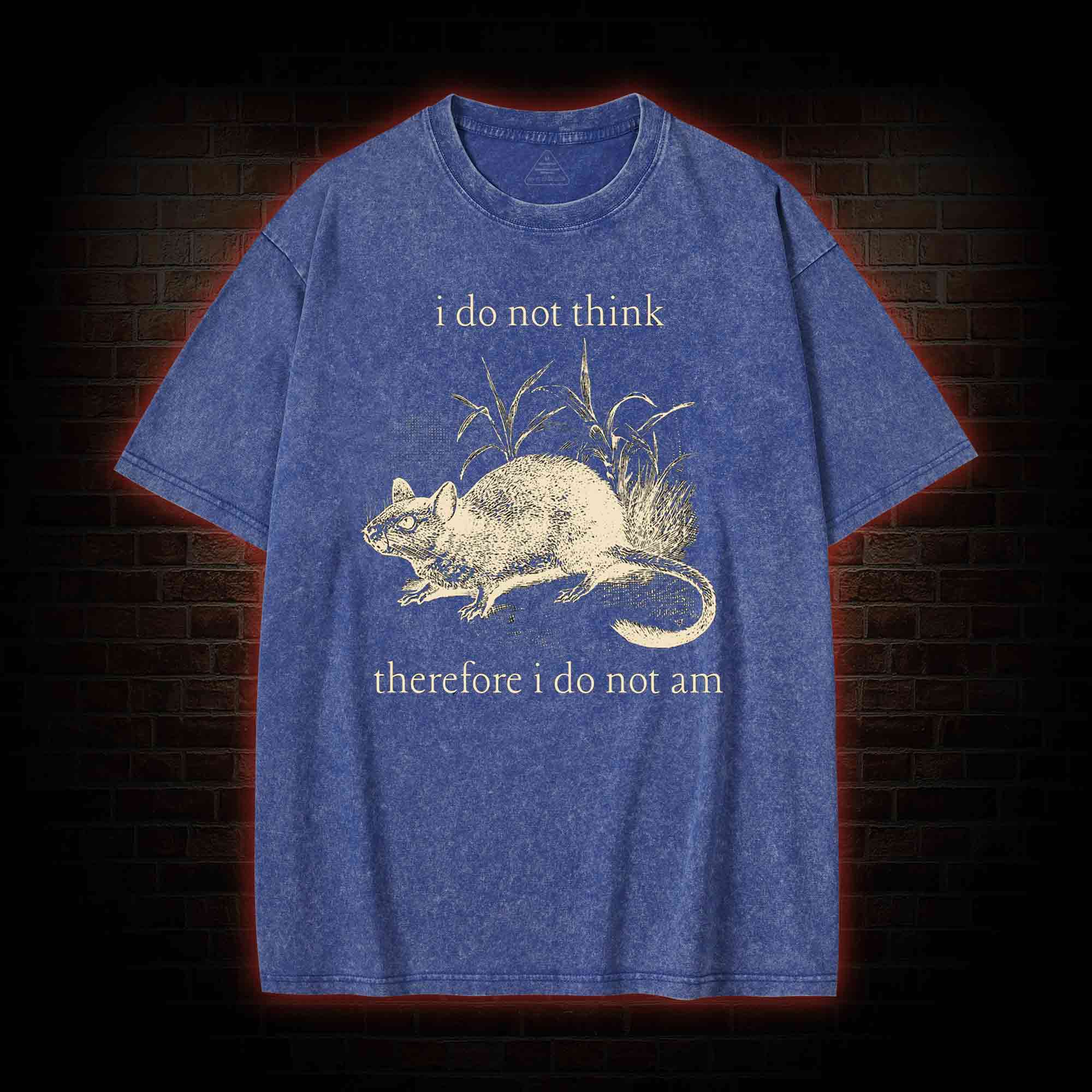 Funny Rat Washed T-shirt