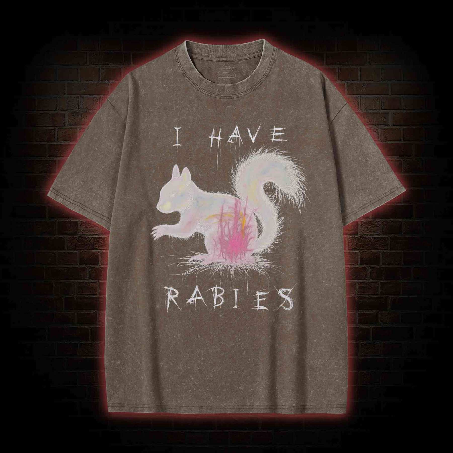 I Have Rabies Washed T-shirt