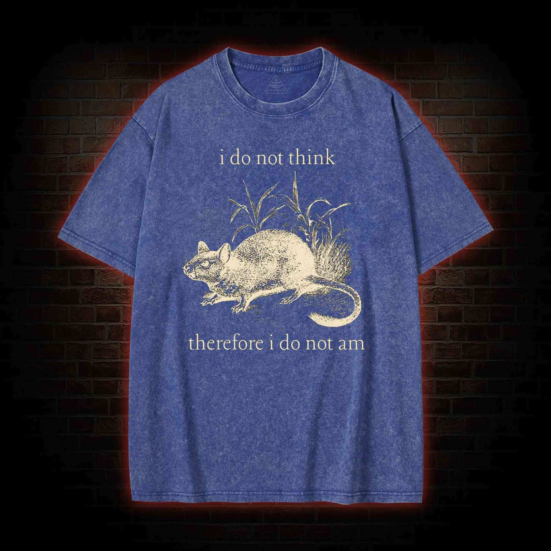 Funny Rat Washed T-shirt