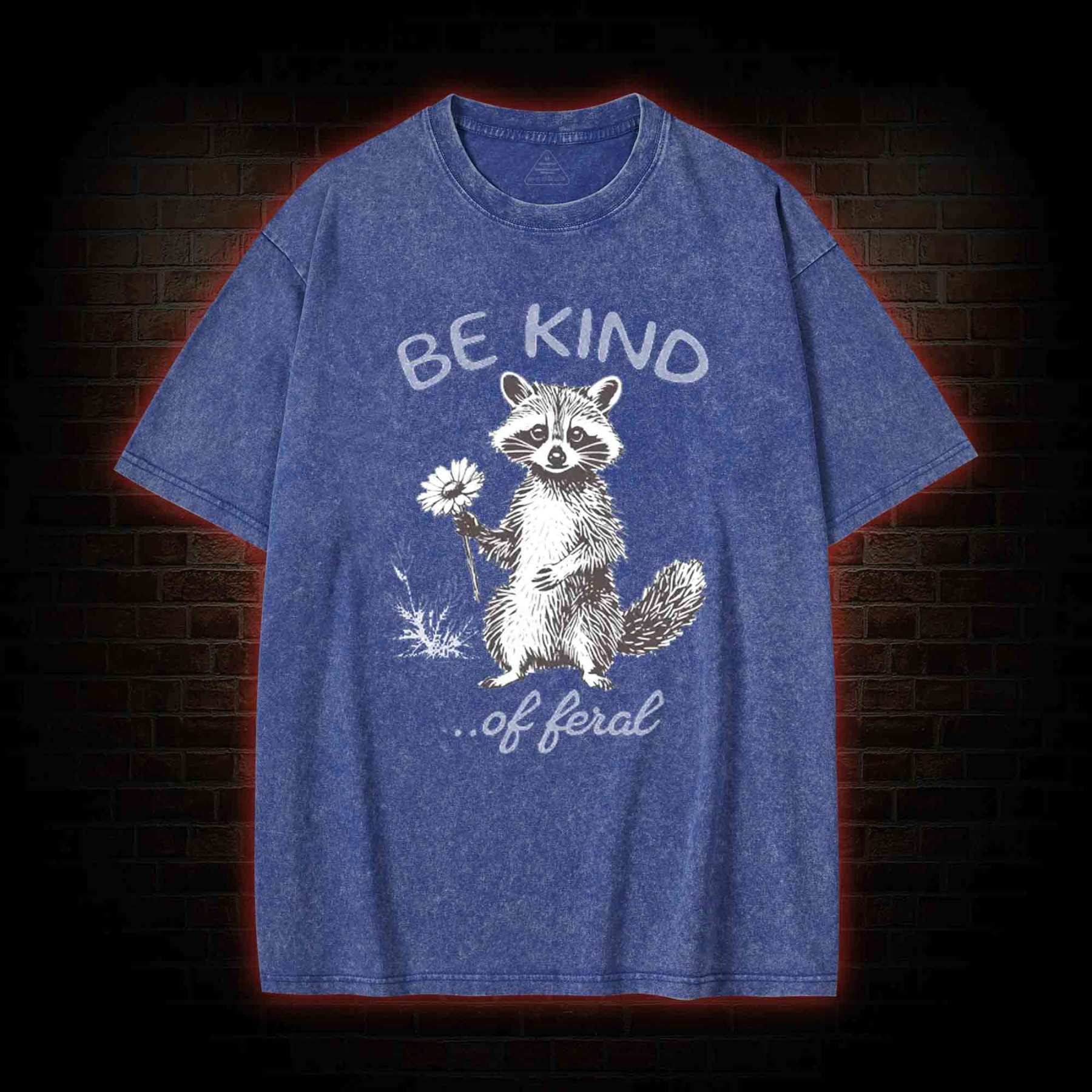 Be Kind of Feral Racoon Washed T-shirt