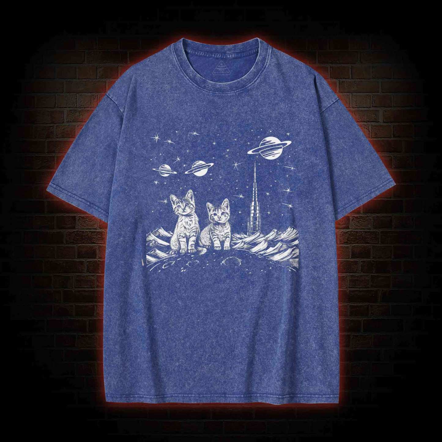 Space Kittens Washed T-shirt